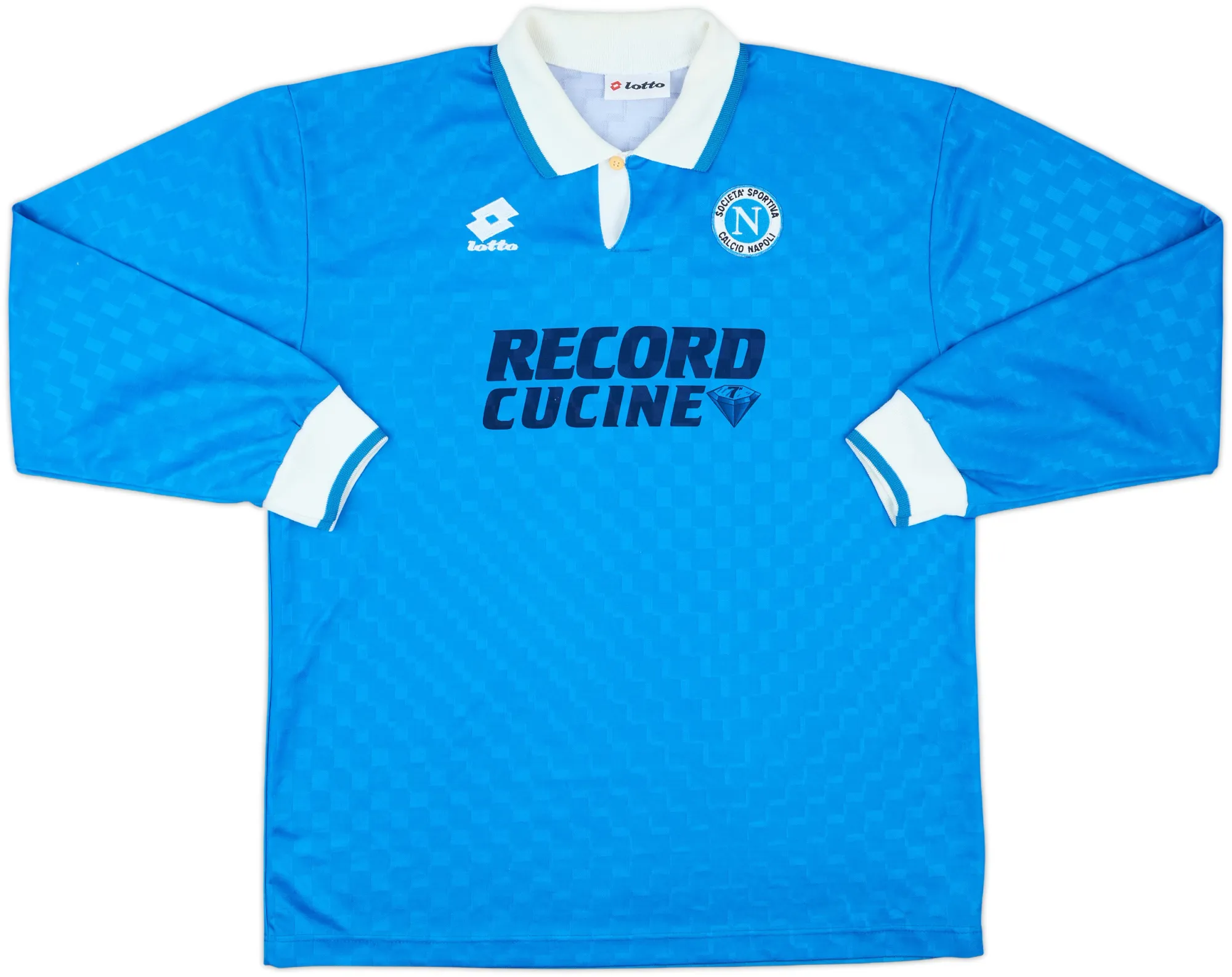 Lotto Napoli Mens LS Player Issue Home Shirt 1994/96