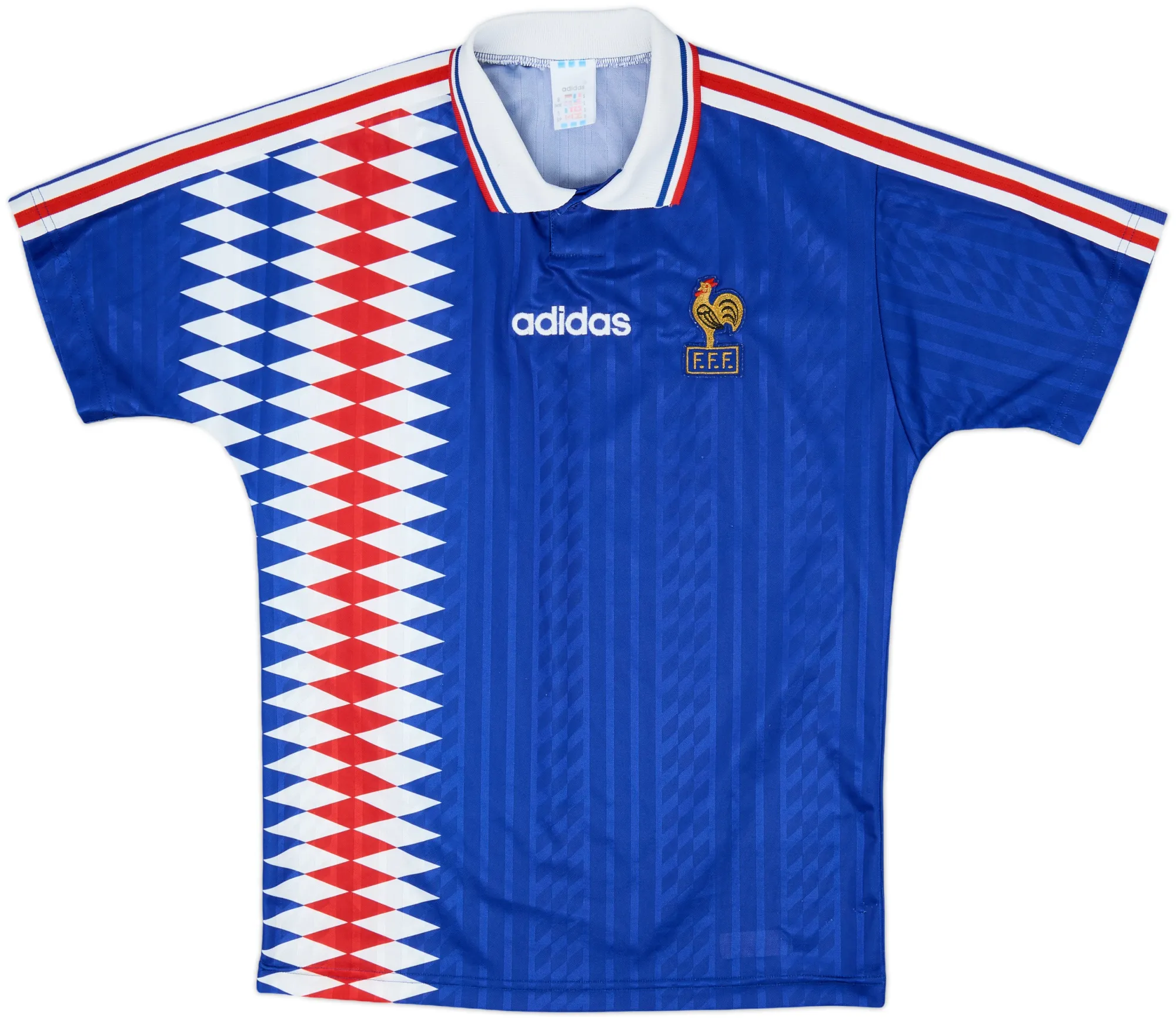 adidas France Mens SS Home Shirt 1994