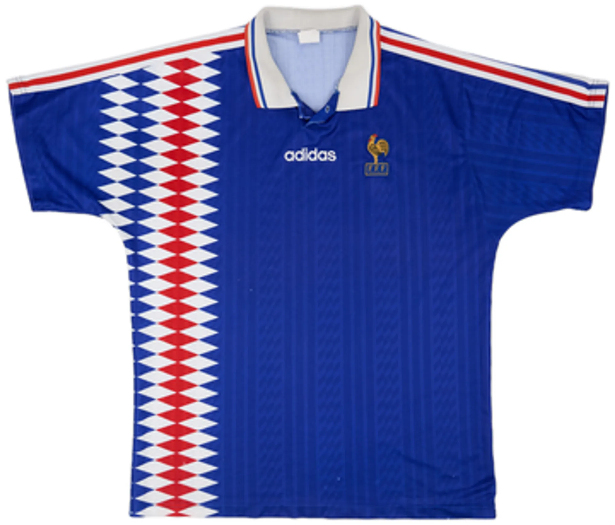 adidas France Mens SS Home Shirt 1994