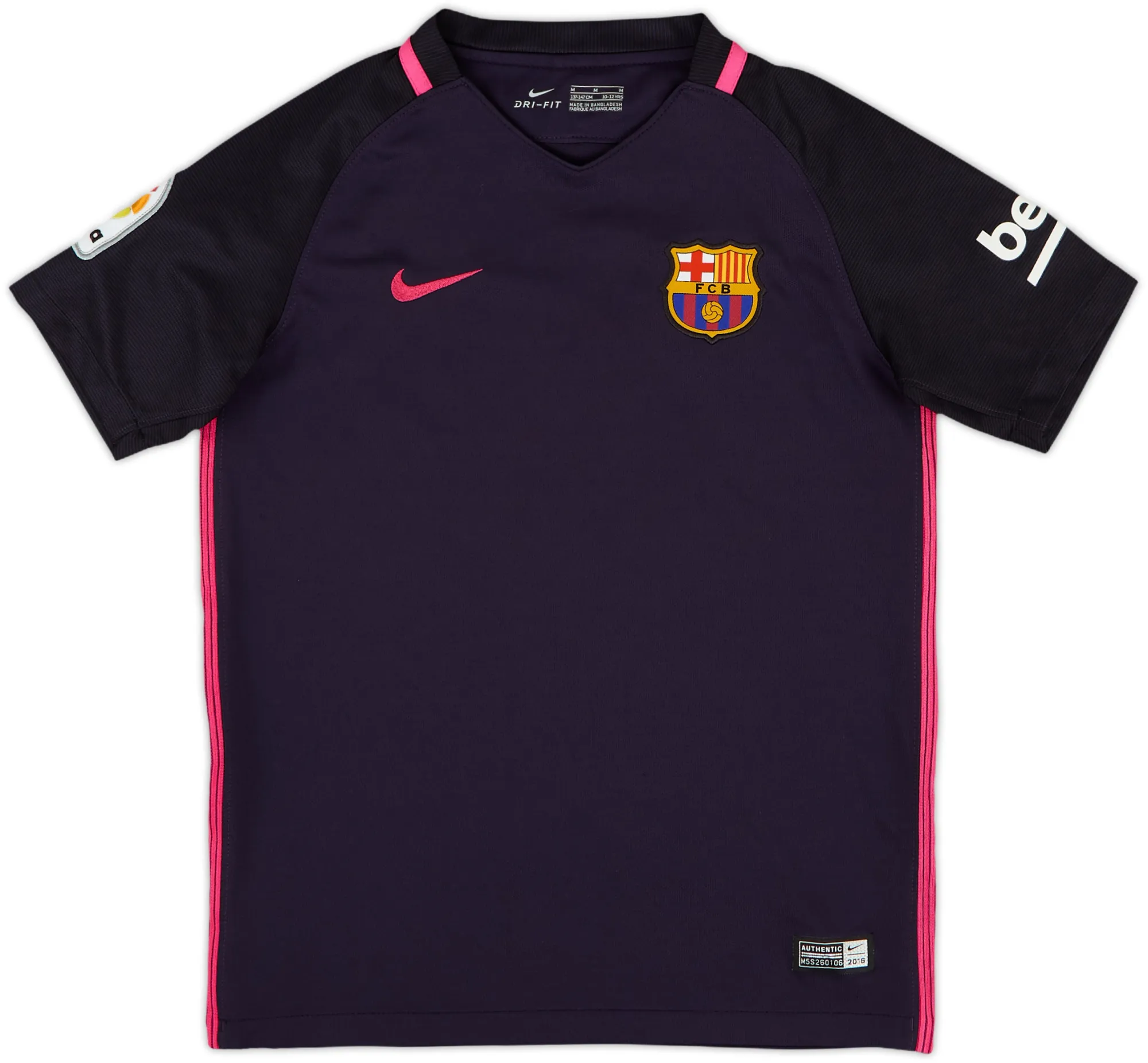 Nike Barcelona Boys SS Away Shirt 2016/17
