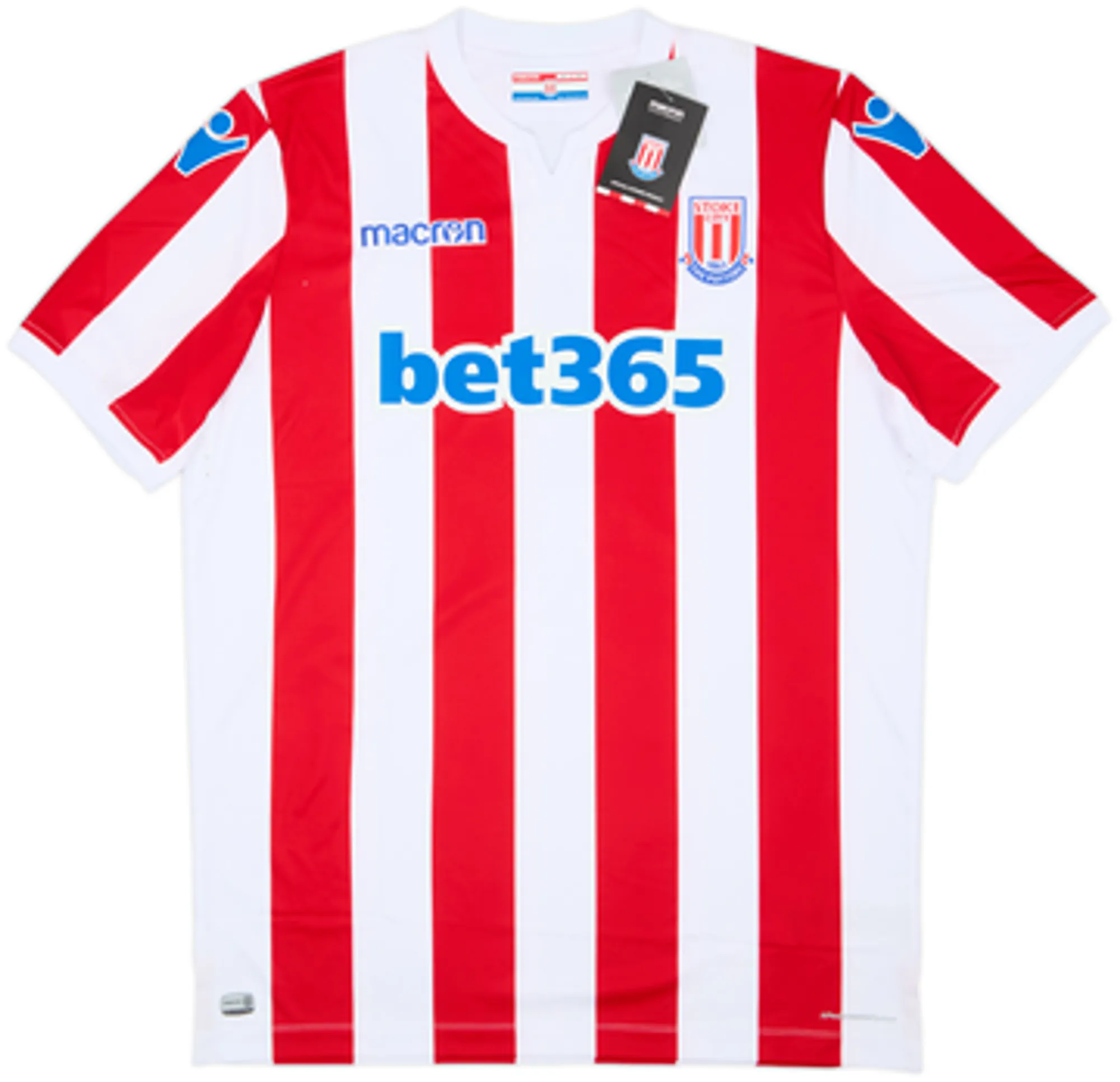 Macron Stoke City Mens SS Home Shirt 2018/19