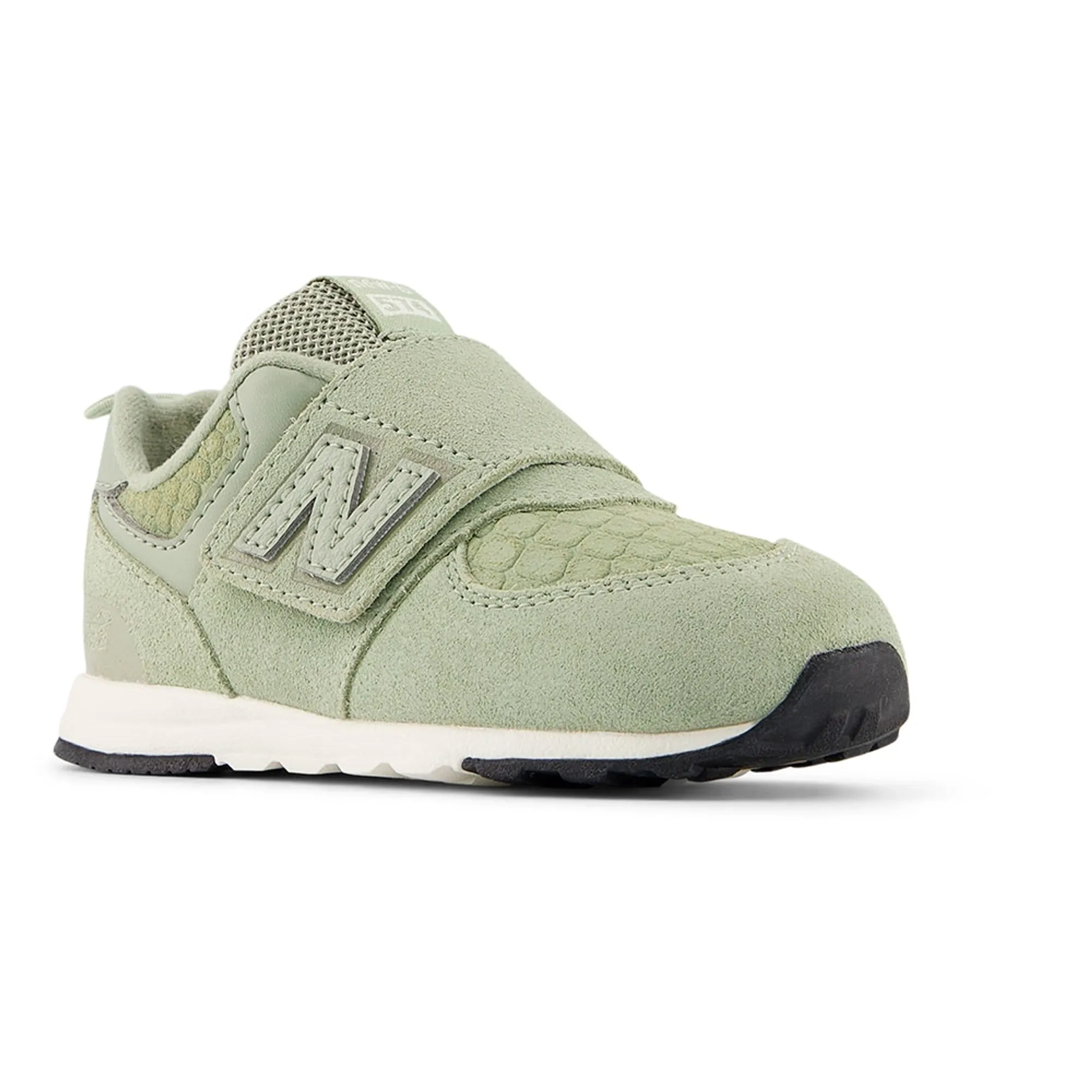New Balance Kids' 574 NEW-B HOOK & LOOP in Green Leather