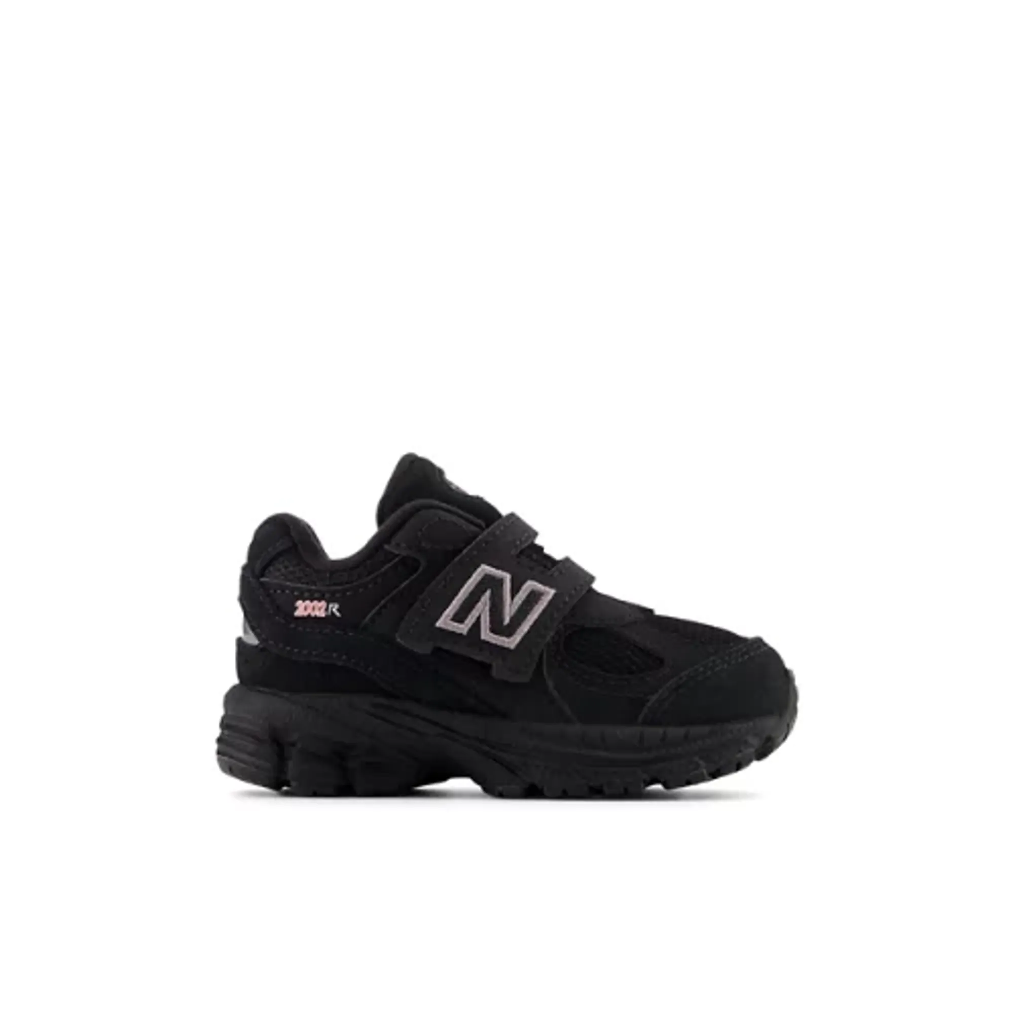 New Balance Infants 2002 HOOK & LOOP in Black Leather