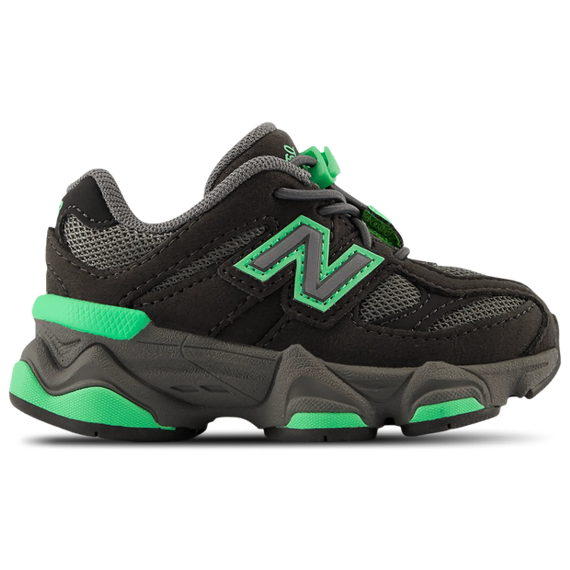 New Balance Infants' 9060 LACE in Grey/Green Synthetic