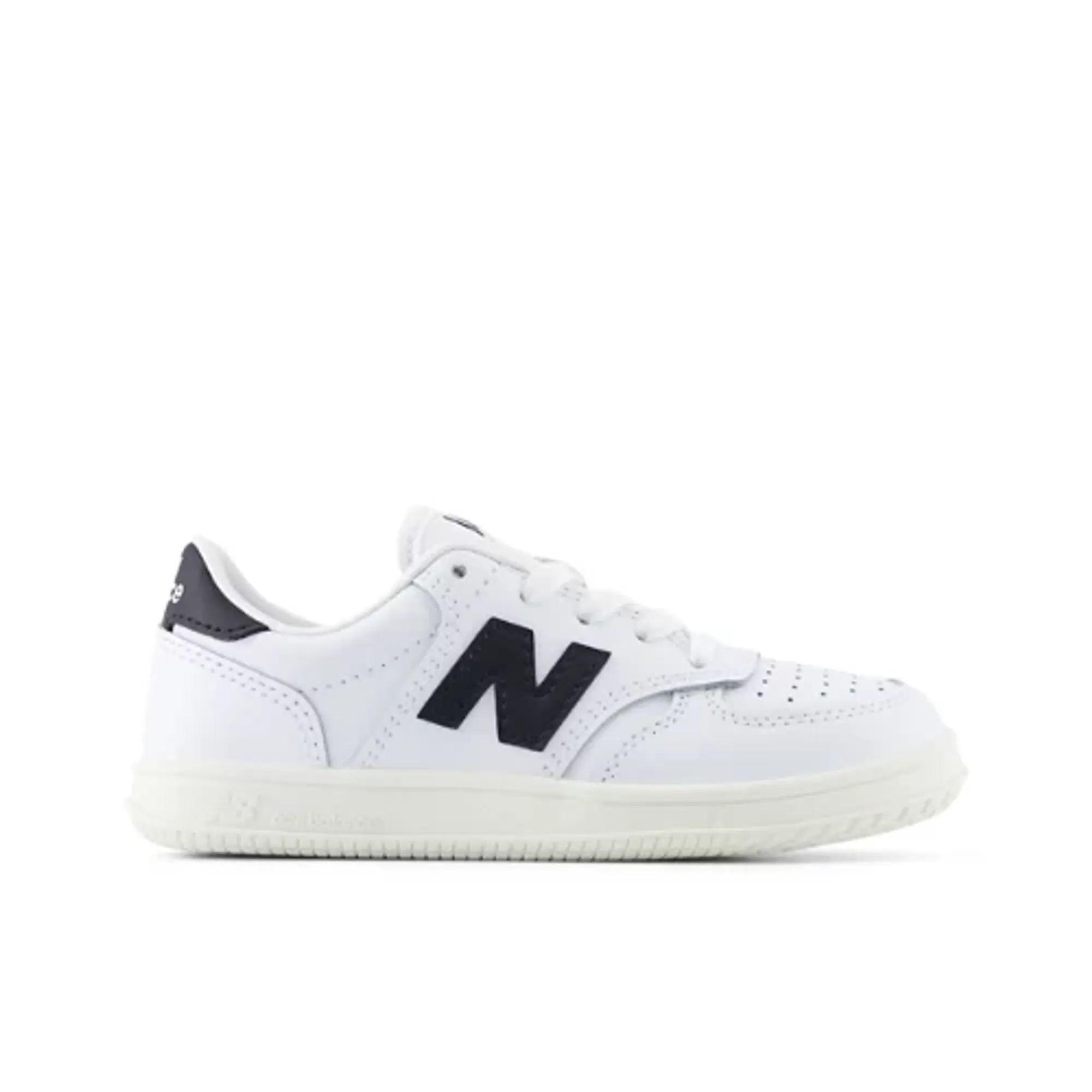 New Balance Kids' T500 LACE in Black/White Synthetic