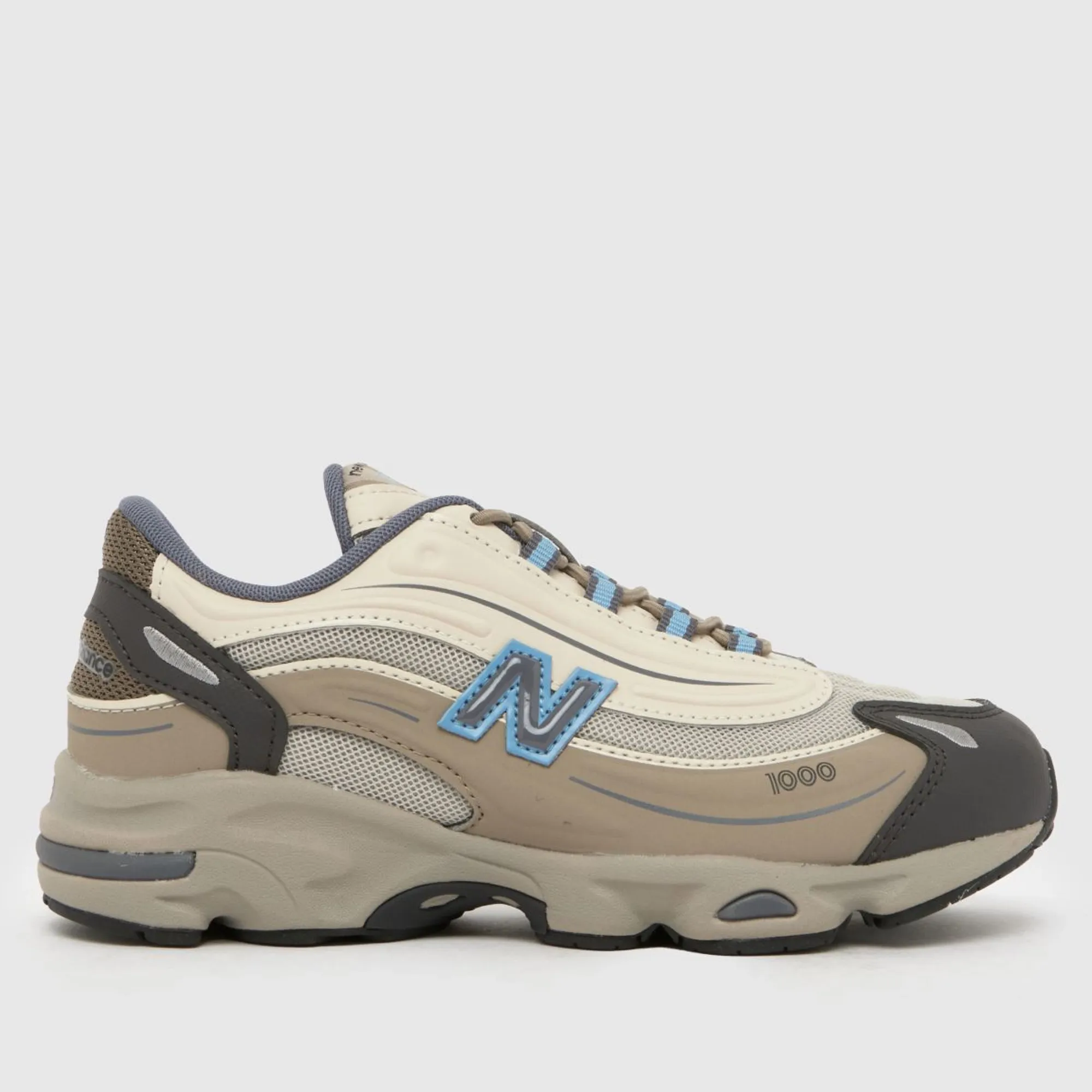 New Balance Kids' 1000 BUNGEE in Brown/Blue Synthetic