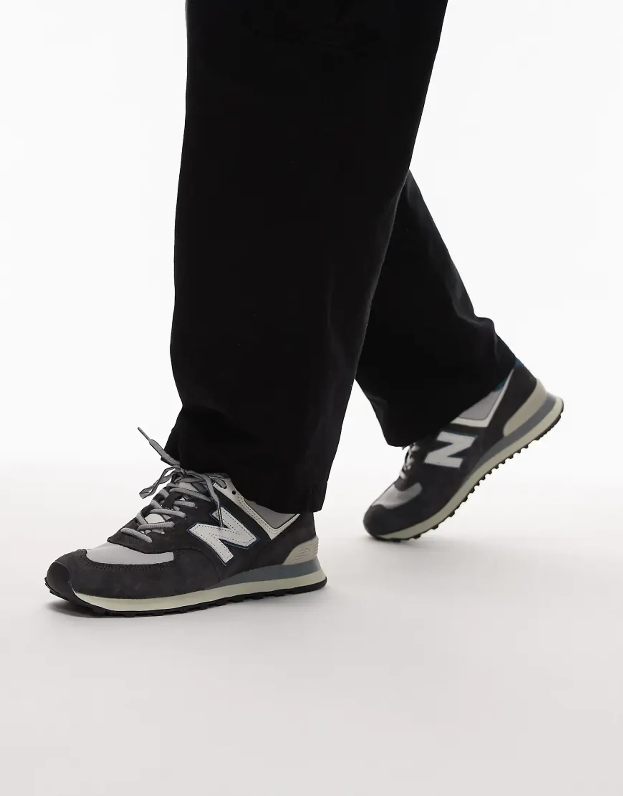 New Balance Unisex 57 in Black/Grey Suede/Mesh