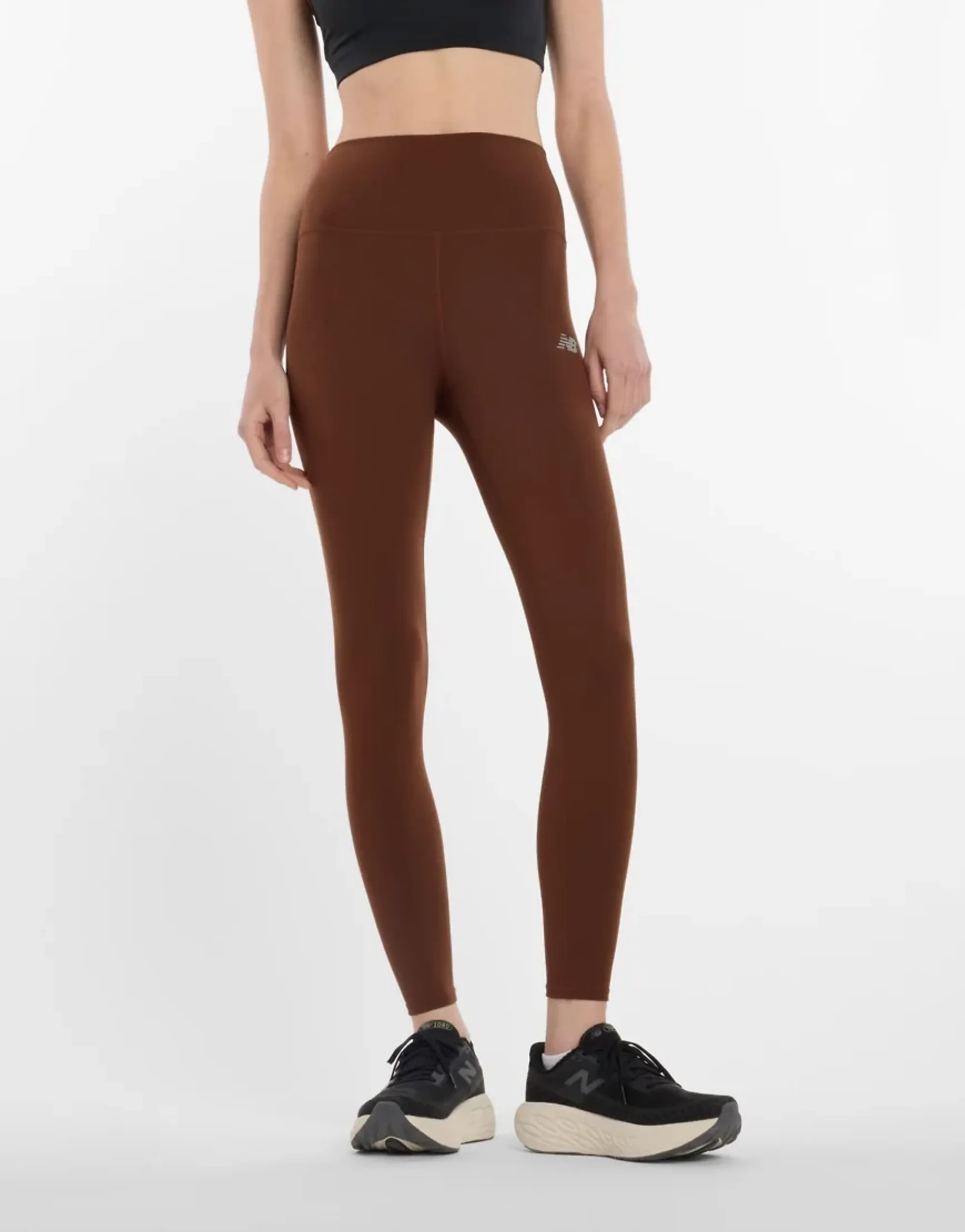 New Balance Women's NB Harmony High Rise Legging 25" in Brown Poly Knit