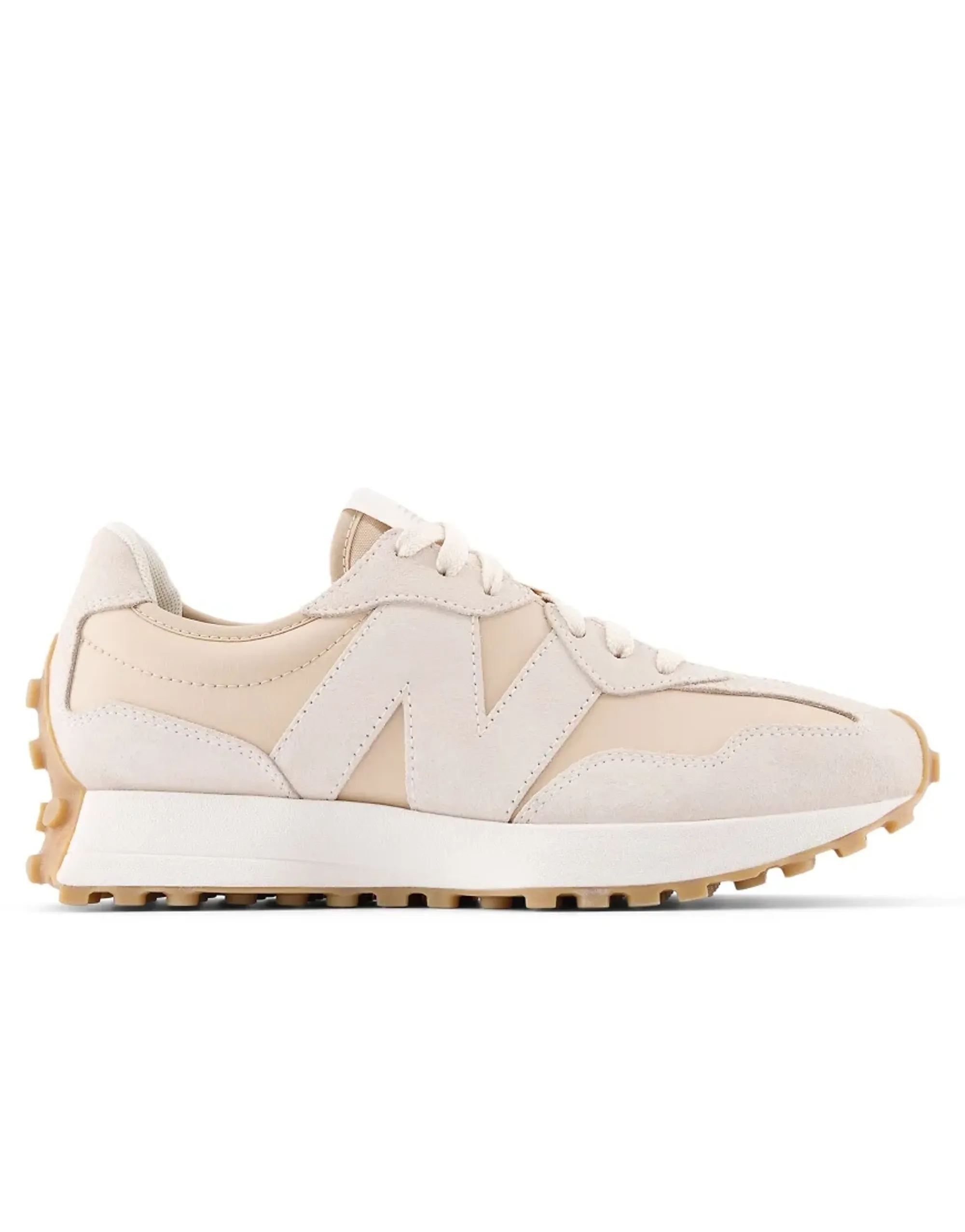 New Balance Women's 327 in Beige/Brown Leather