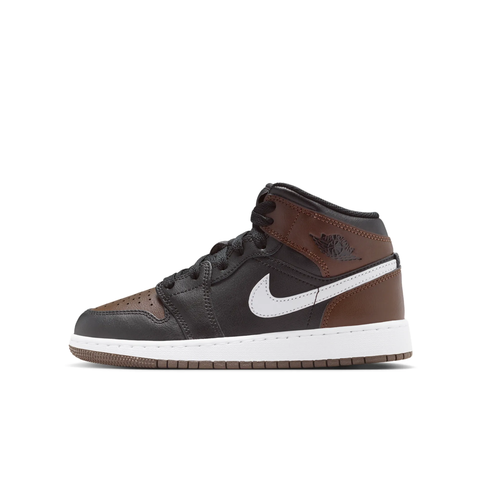 Nike Air Jordan 1 Mid Older Kids' Shoes - Brown