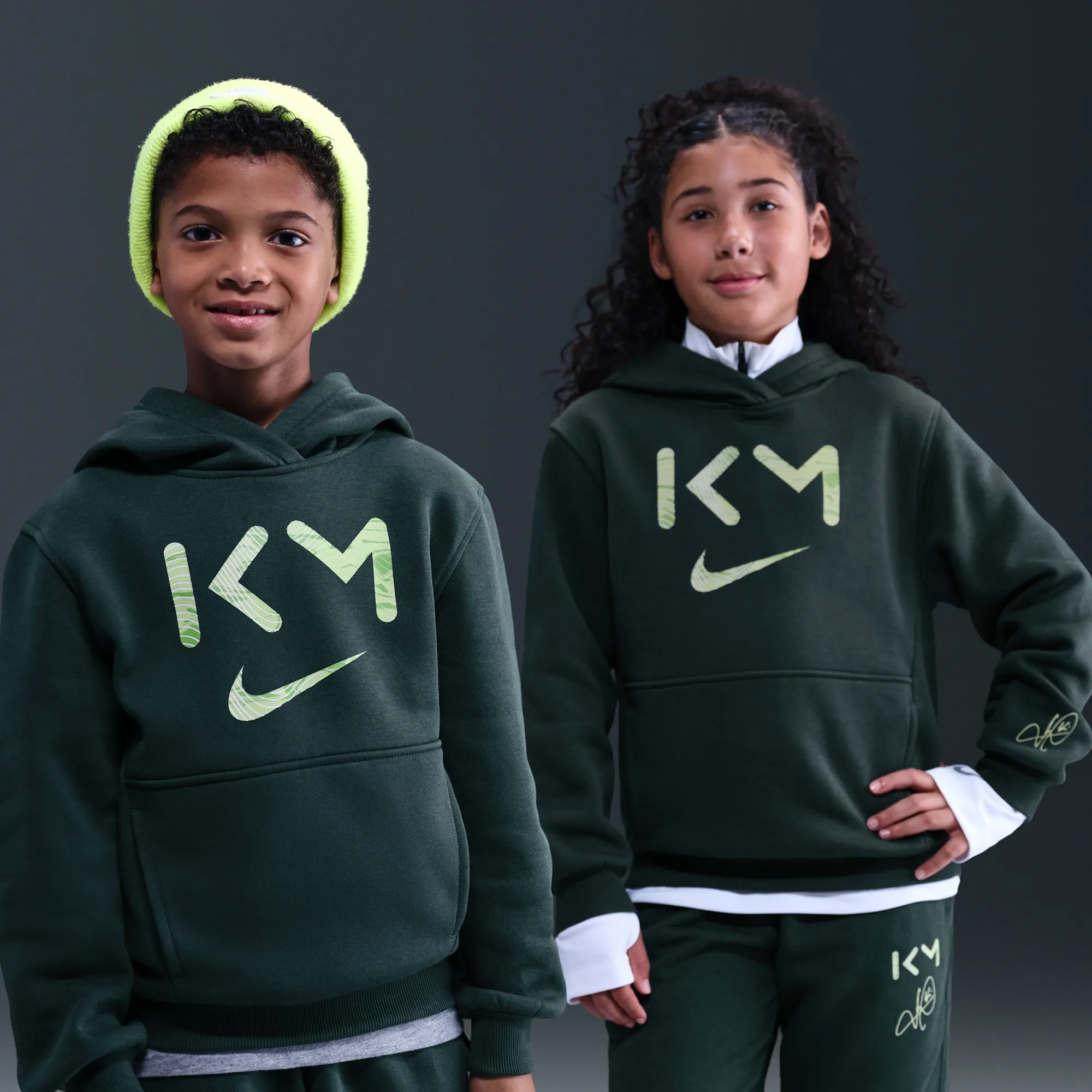 Kylian Mbappé Club Nike Dri-FIT Football Hoodie - Green - Fleece