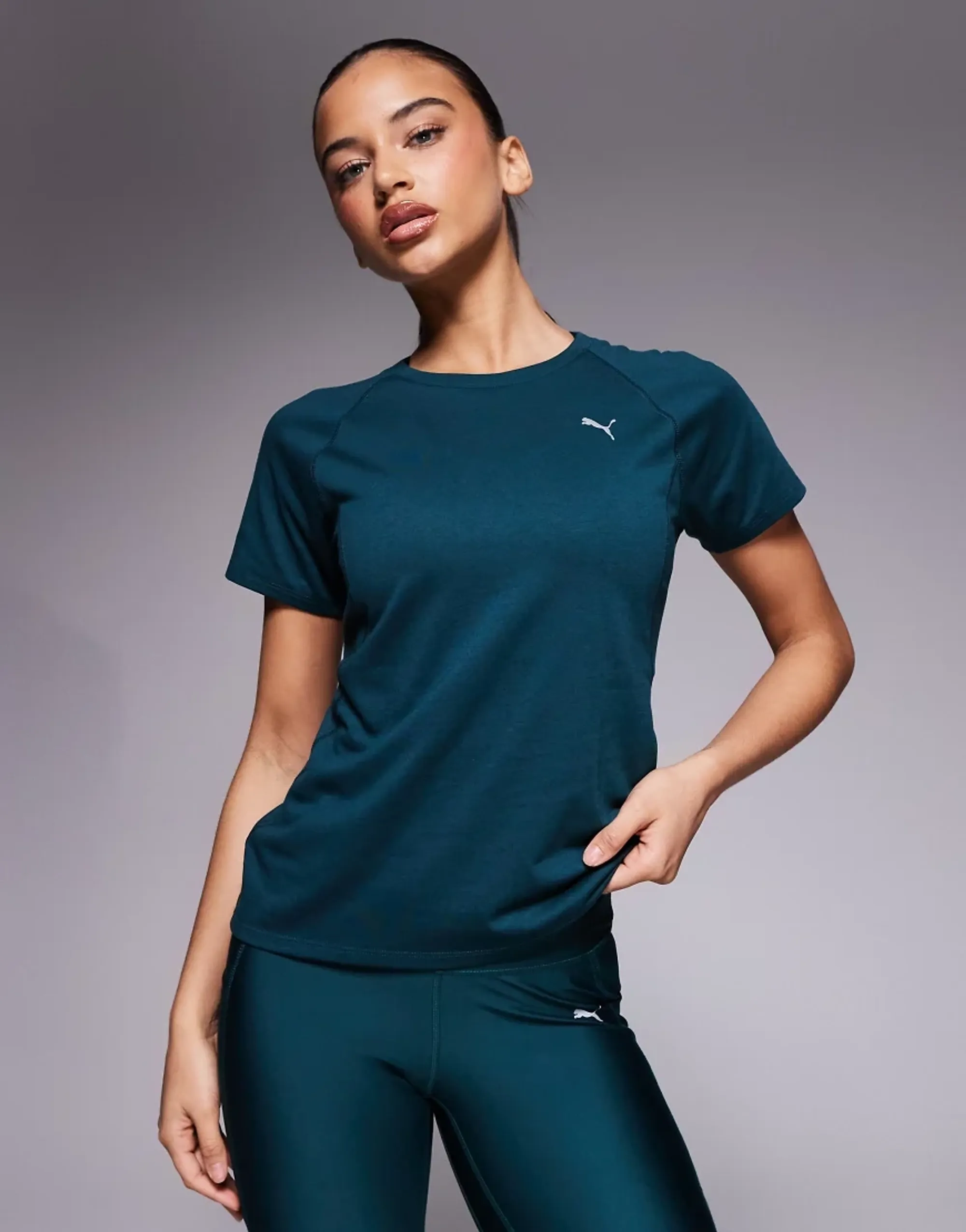 PUMA Velocity Tri-Blend Running T-Shirt Women, Green Terrain