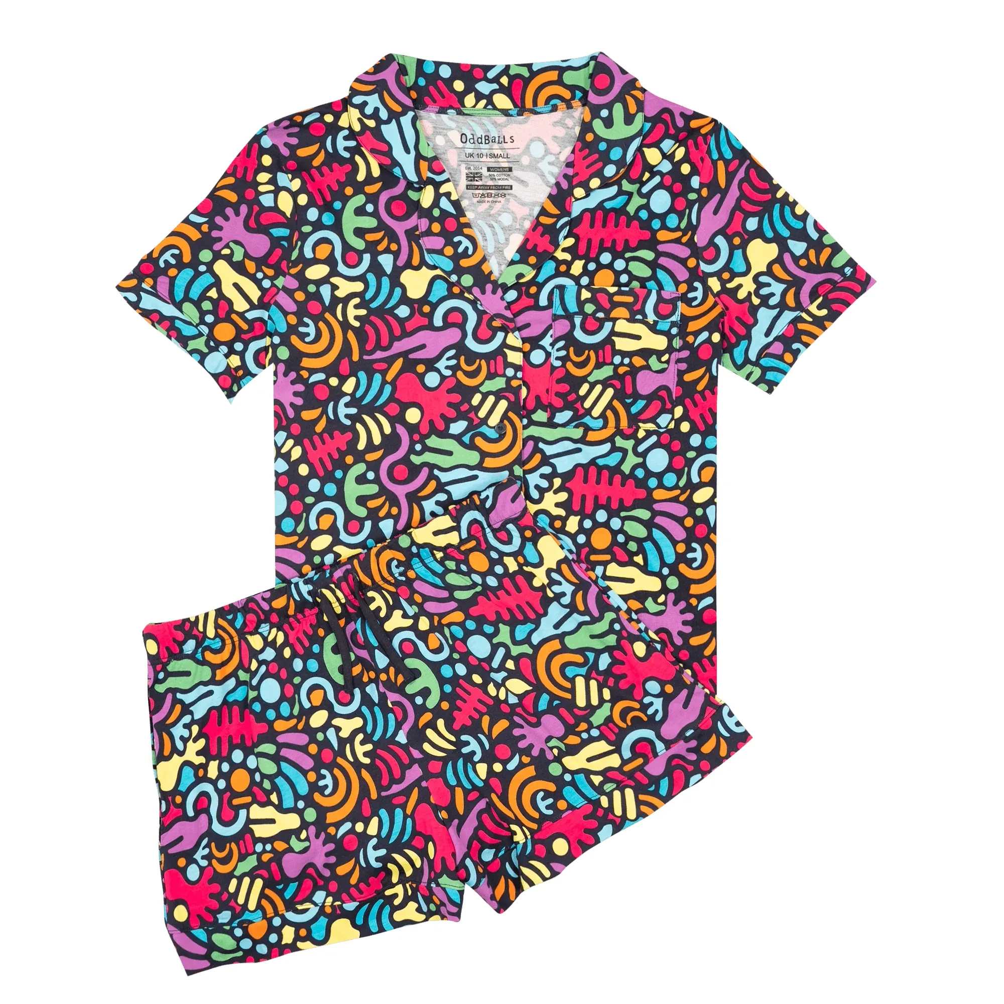 Jurassic - Modal Women's Short Button Up Pyjamas Set