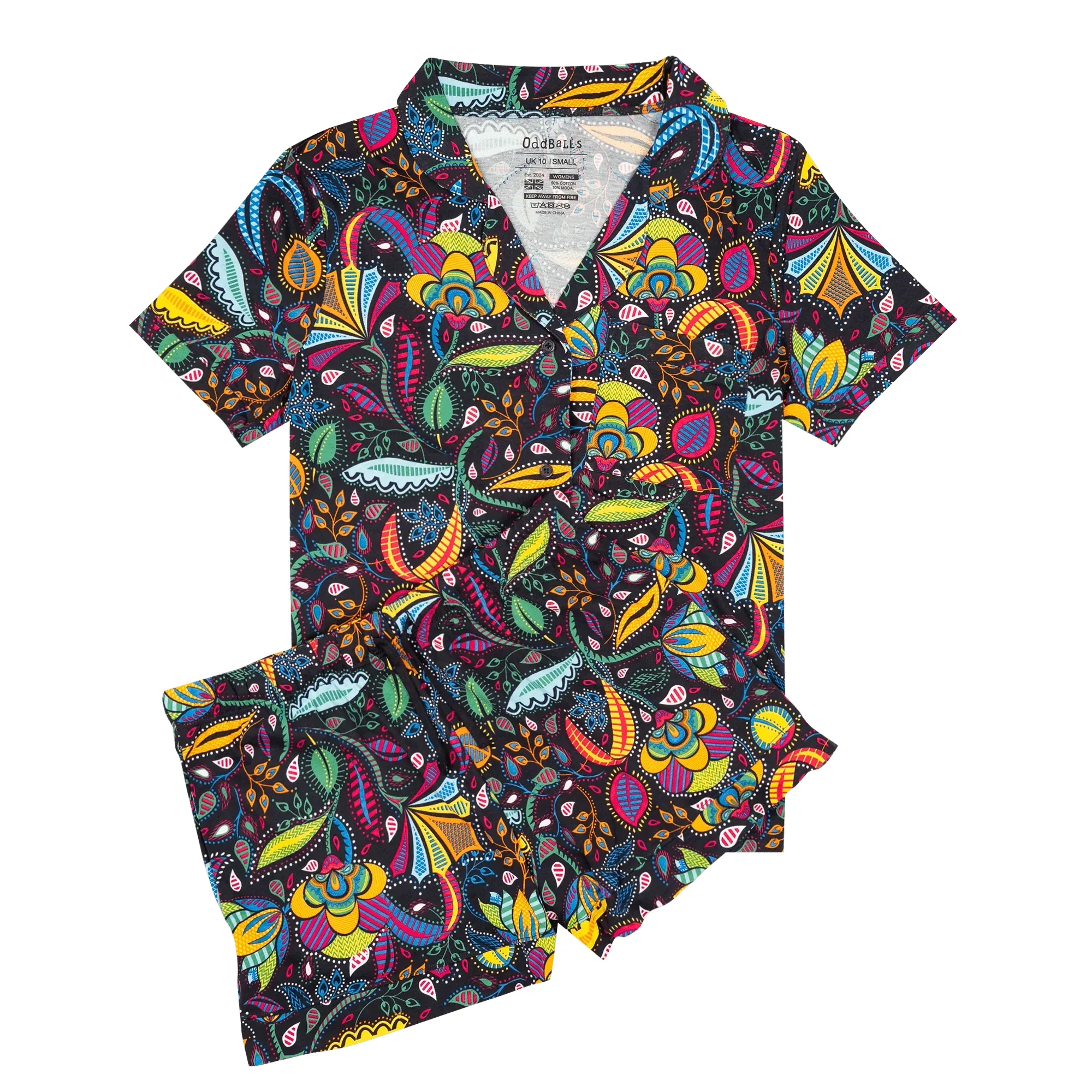 Magic Garden - Modal Women's Short Button Up Pyjamas Set