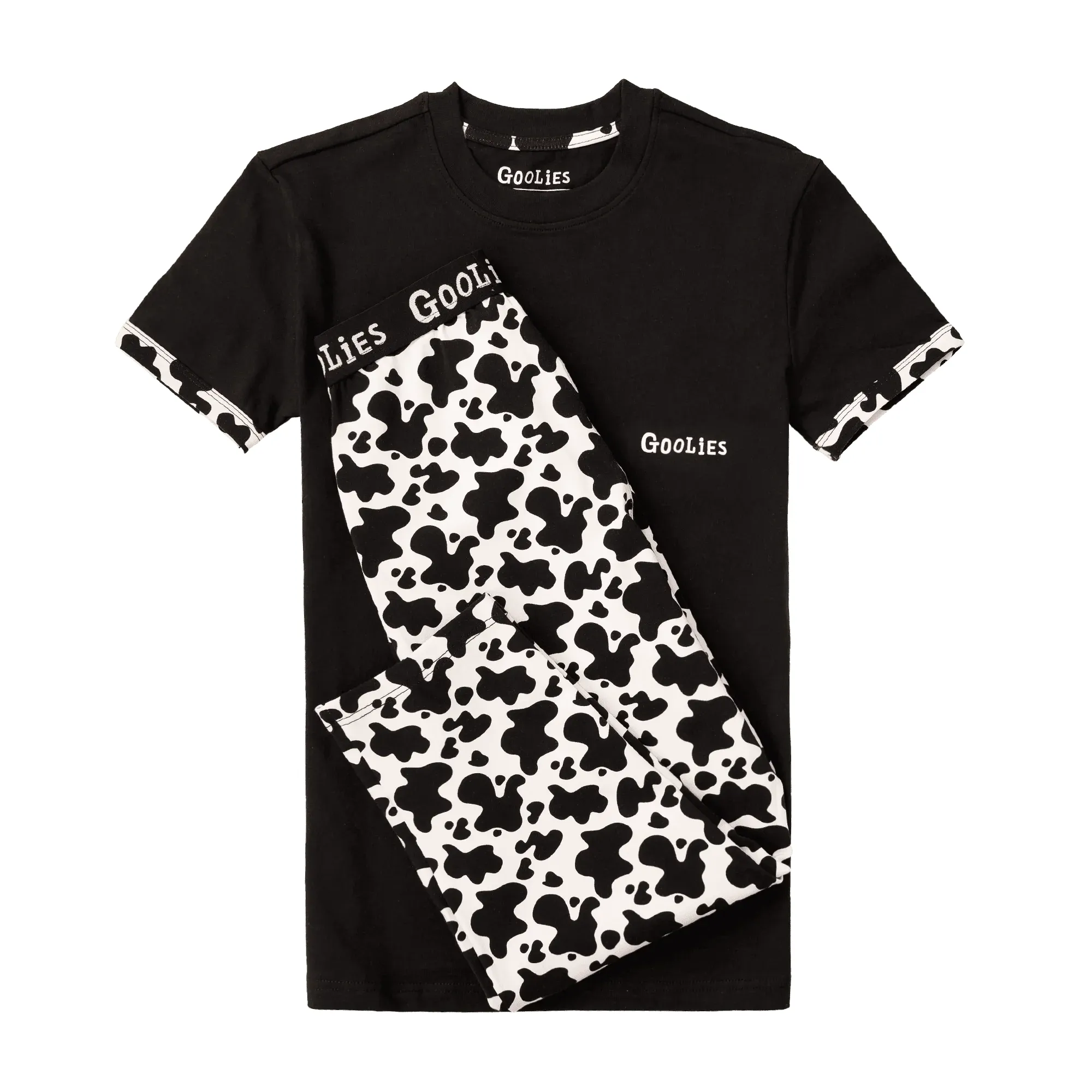 Cow Print - Kids Long Pyjamas Set (T-Shirt & Trousers)
