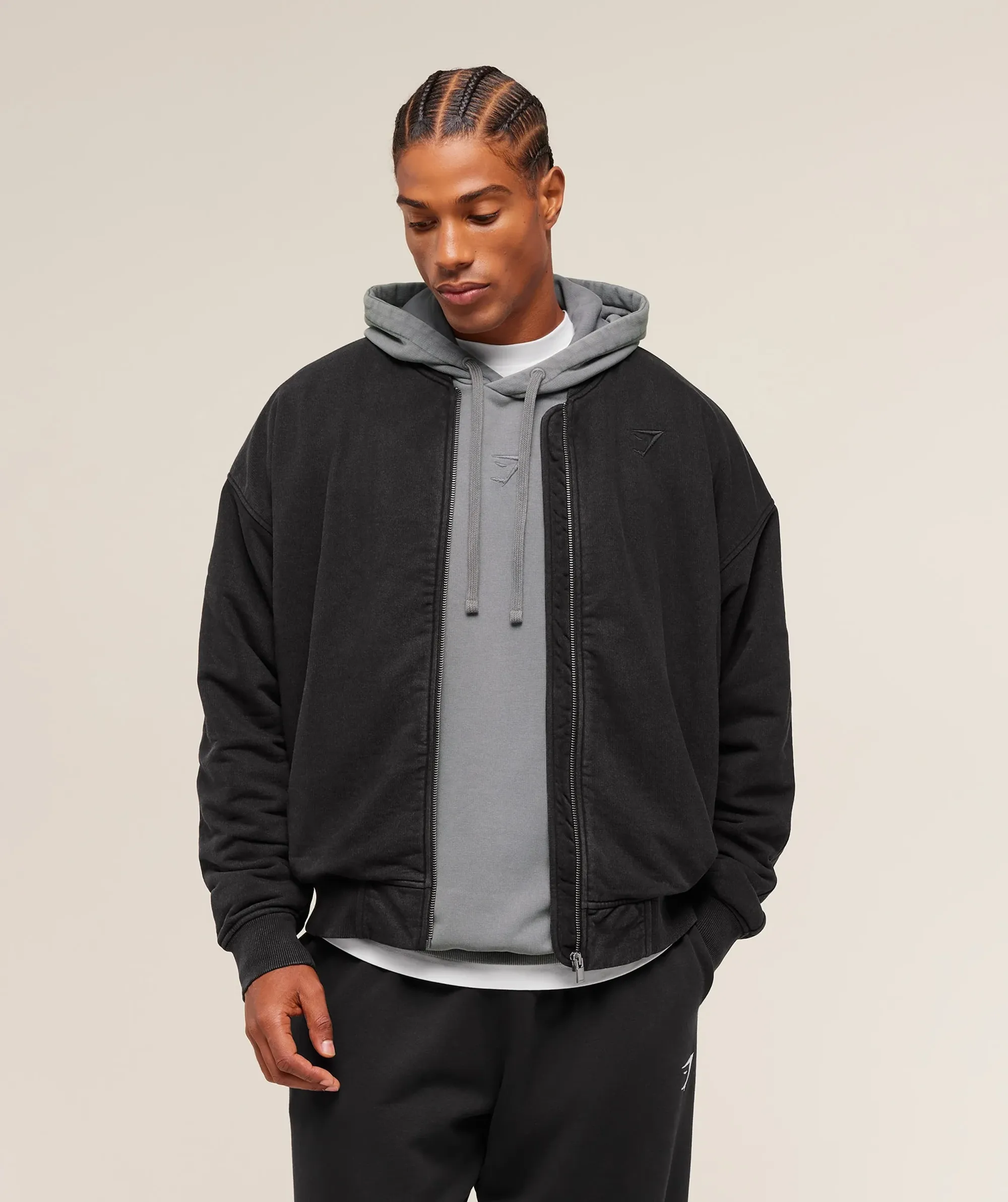 FOOTBALL JERSEY TRACK JACKET WASHED BLK 【公式通販】