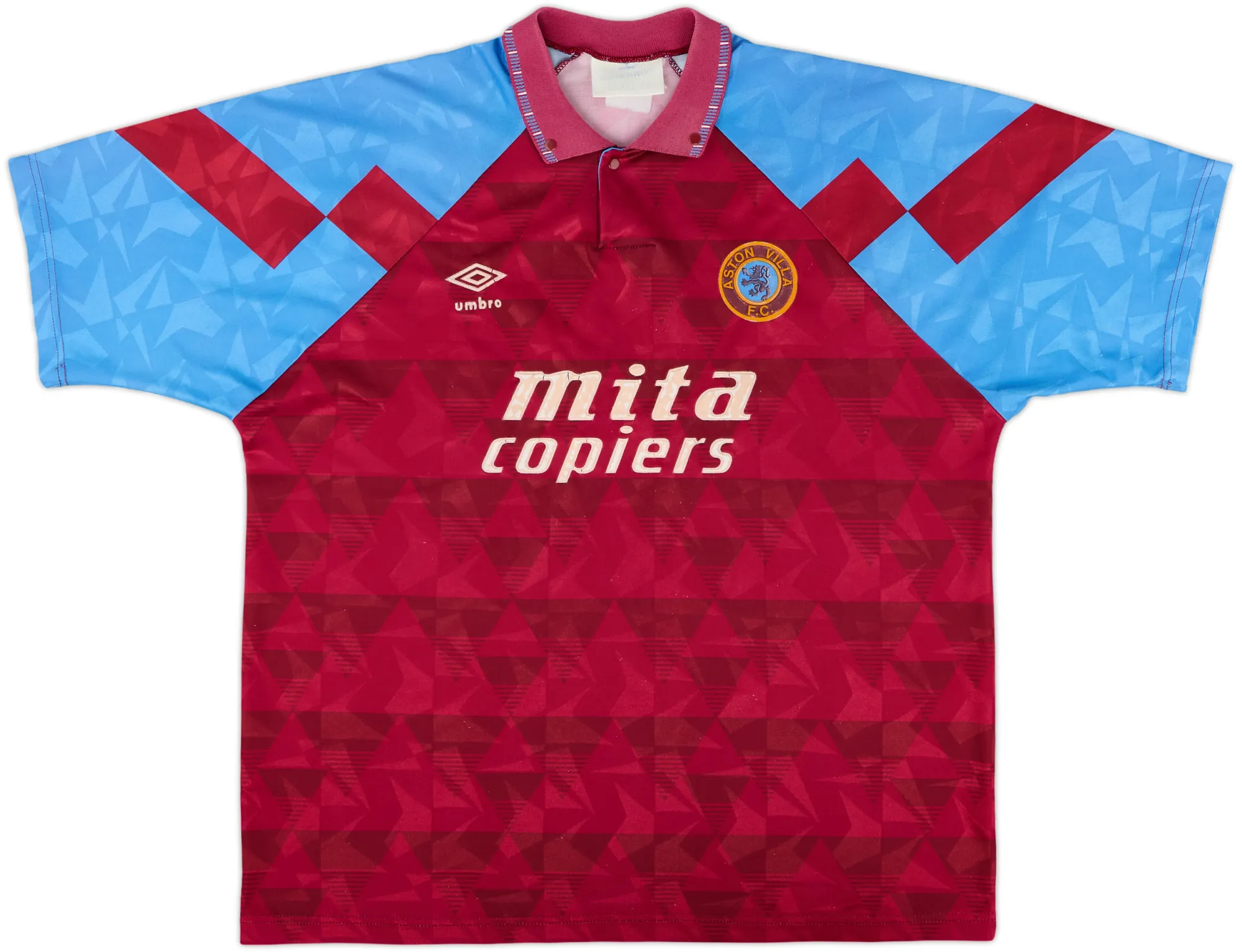 Umbro Aston Villa Mens SS Home Shirt 1990/92