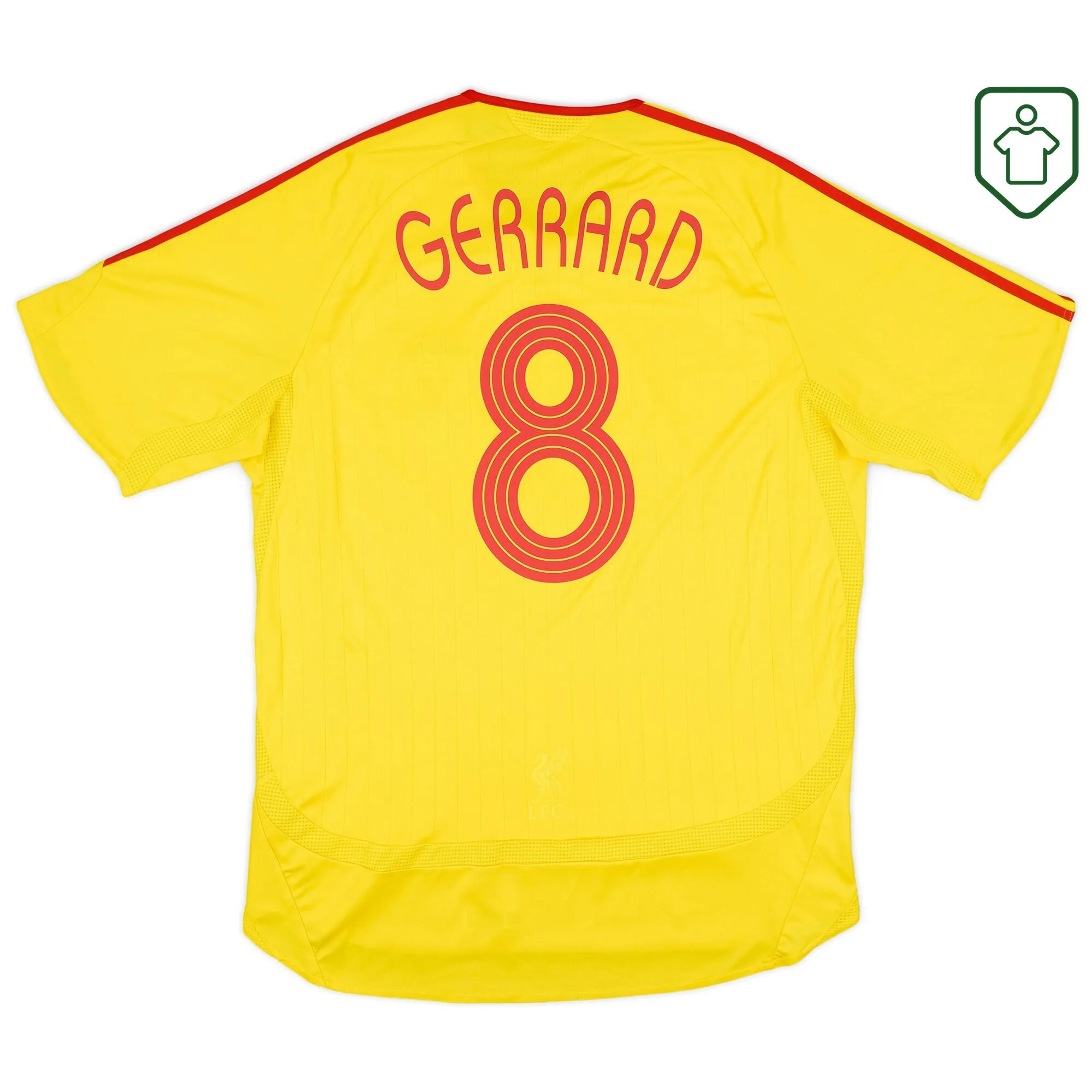 Liverpool adidas Away Shirt Gerrard #8 2006-07 - Very Good - 6/10