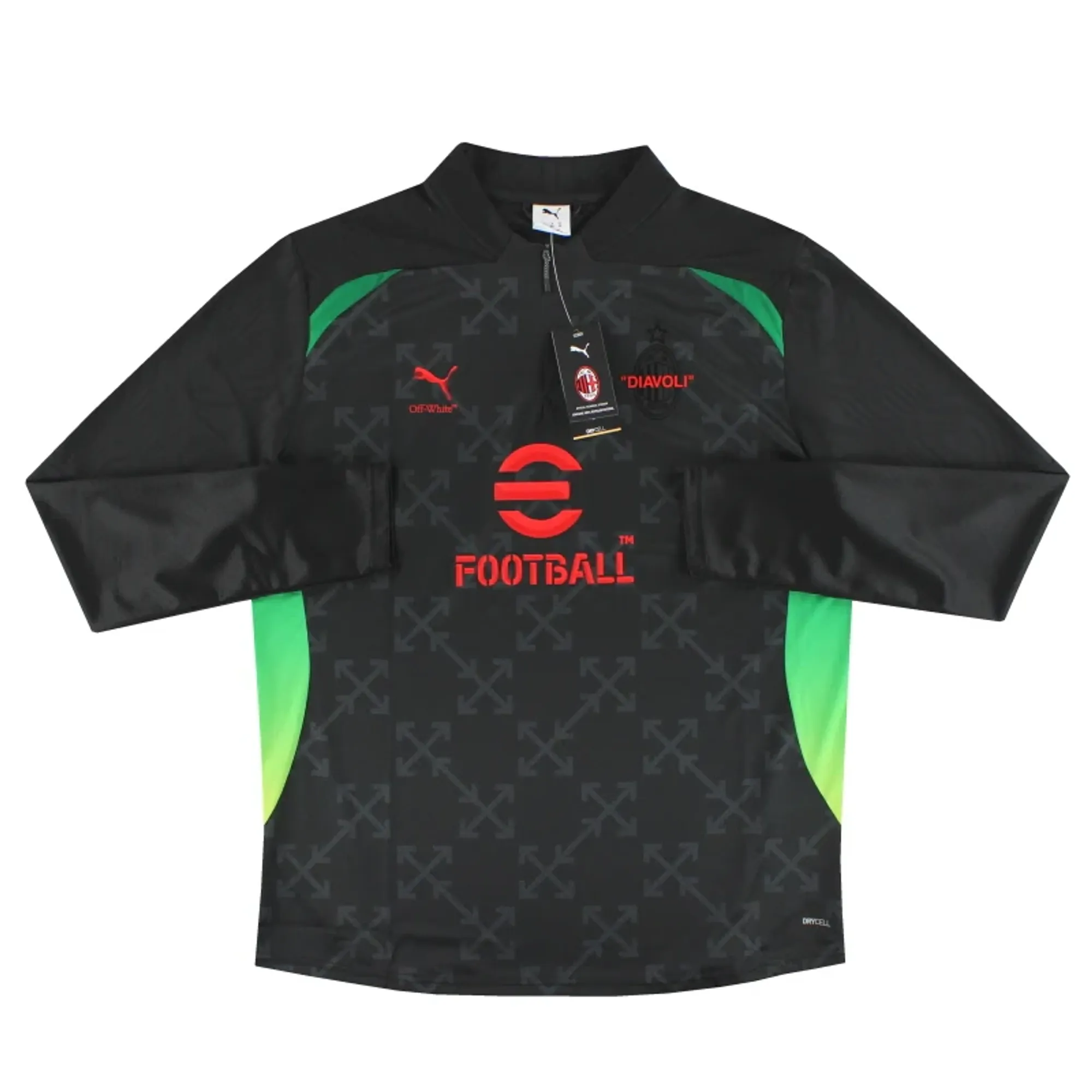 2024-25 AC Milan Puma x Off-White 1/4 Zip Pre-Match Top *w/tags* - AC Milan / w/tags 