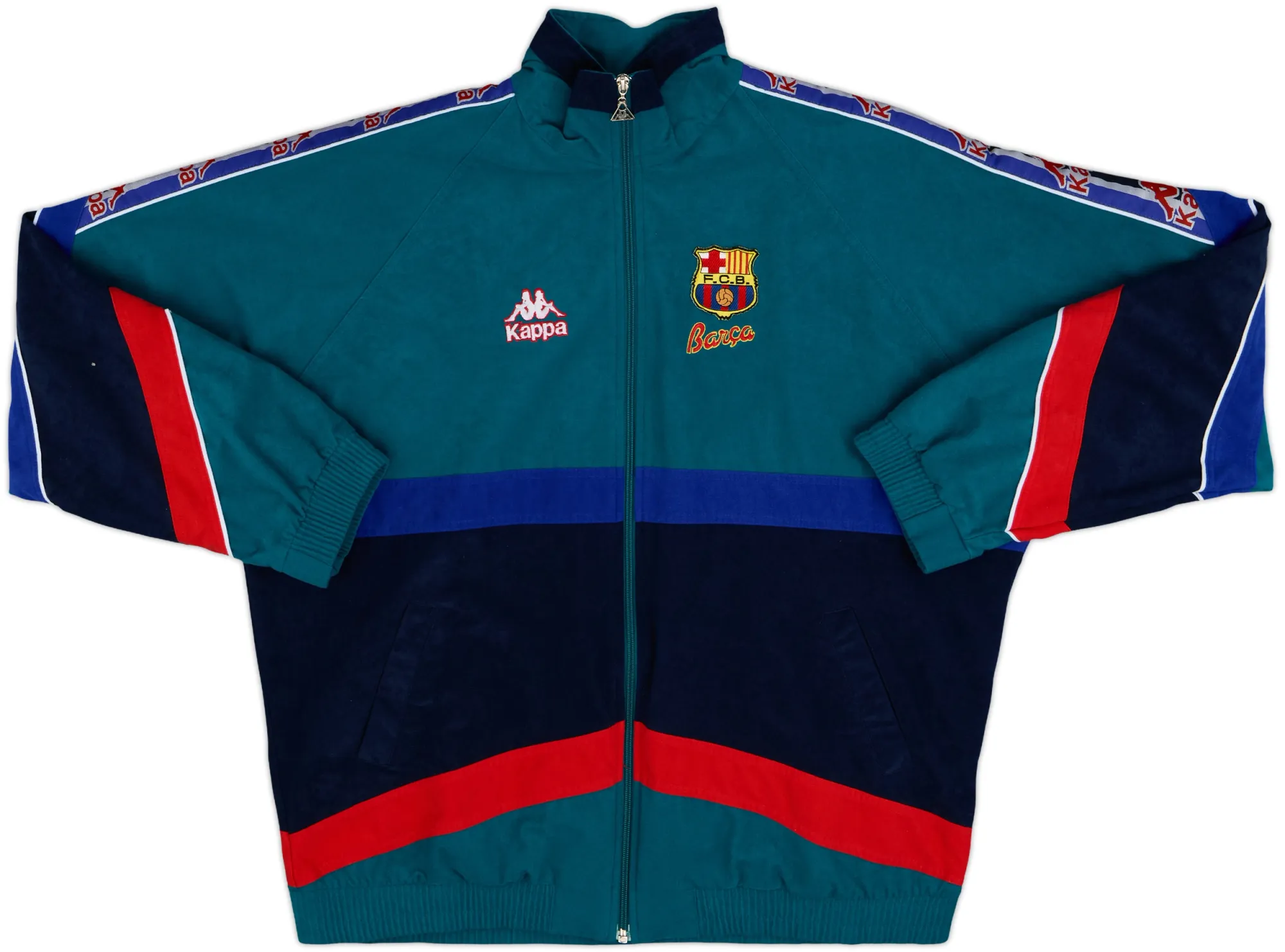 1995-96 Barcelona Kappa Track Jacket - 10/10 - (L)