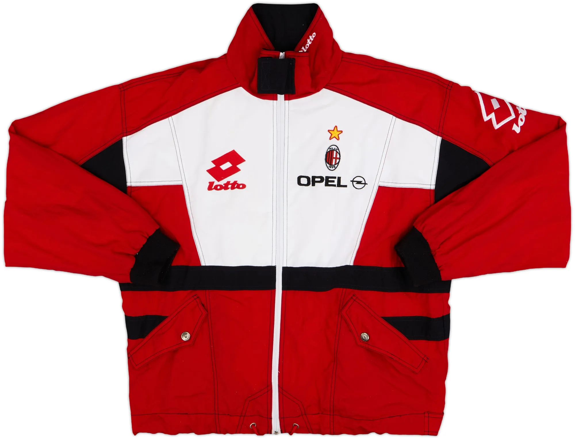 1995-96 AC Milan Lotto Track Jacket - 8/10 - (XL)