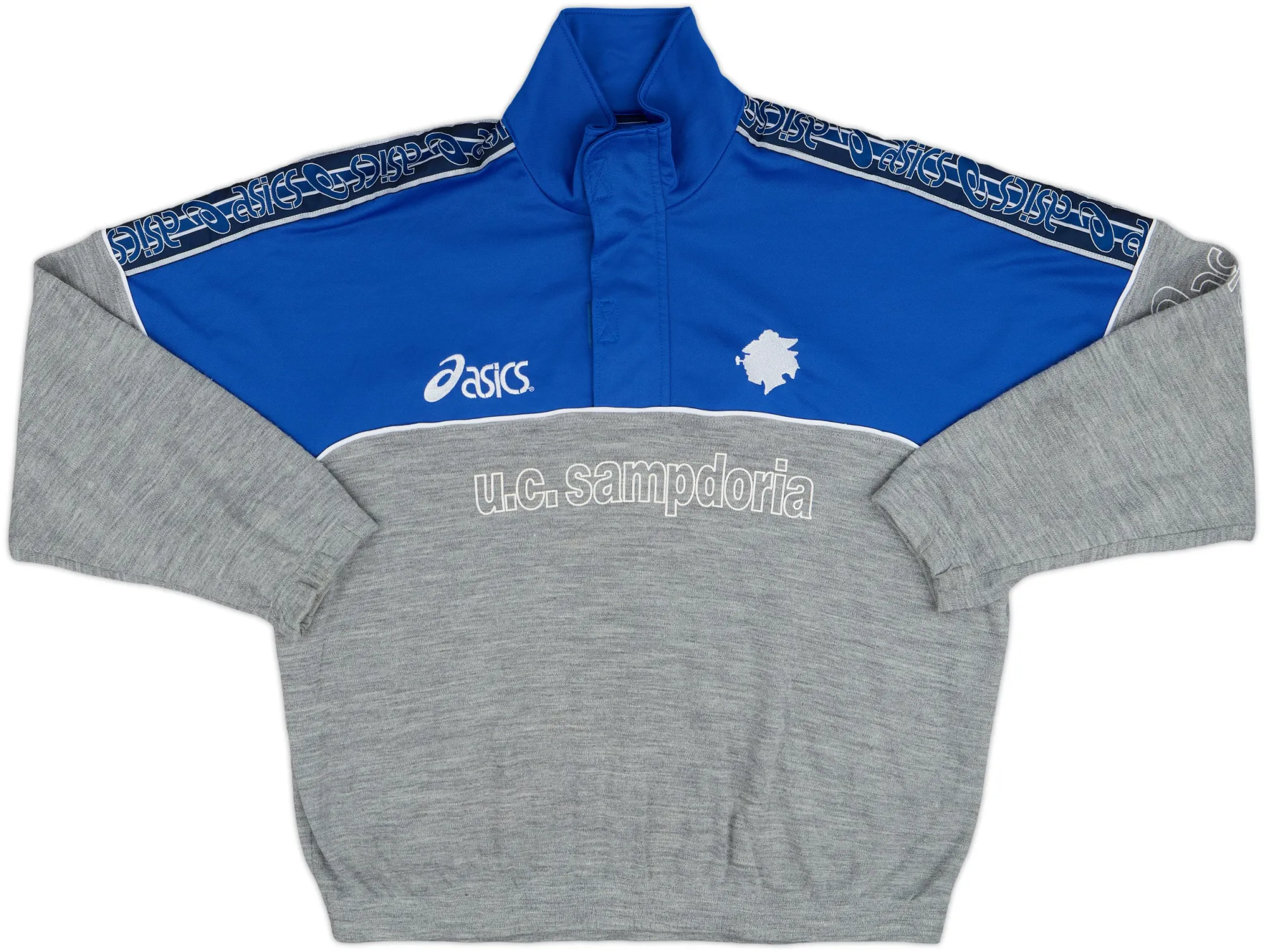 1992-94 Sampdoria Asics 1/4 Zip Track Jacket - 8/10 - (XXL)