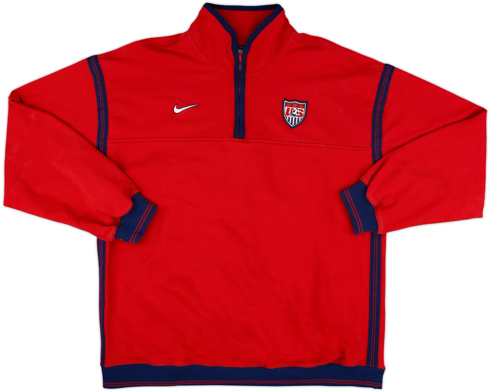 1998-00 USA Nike 1/4 Zip Sweat Top - 8/10 - (L)