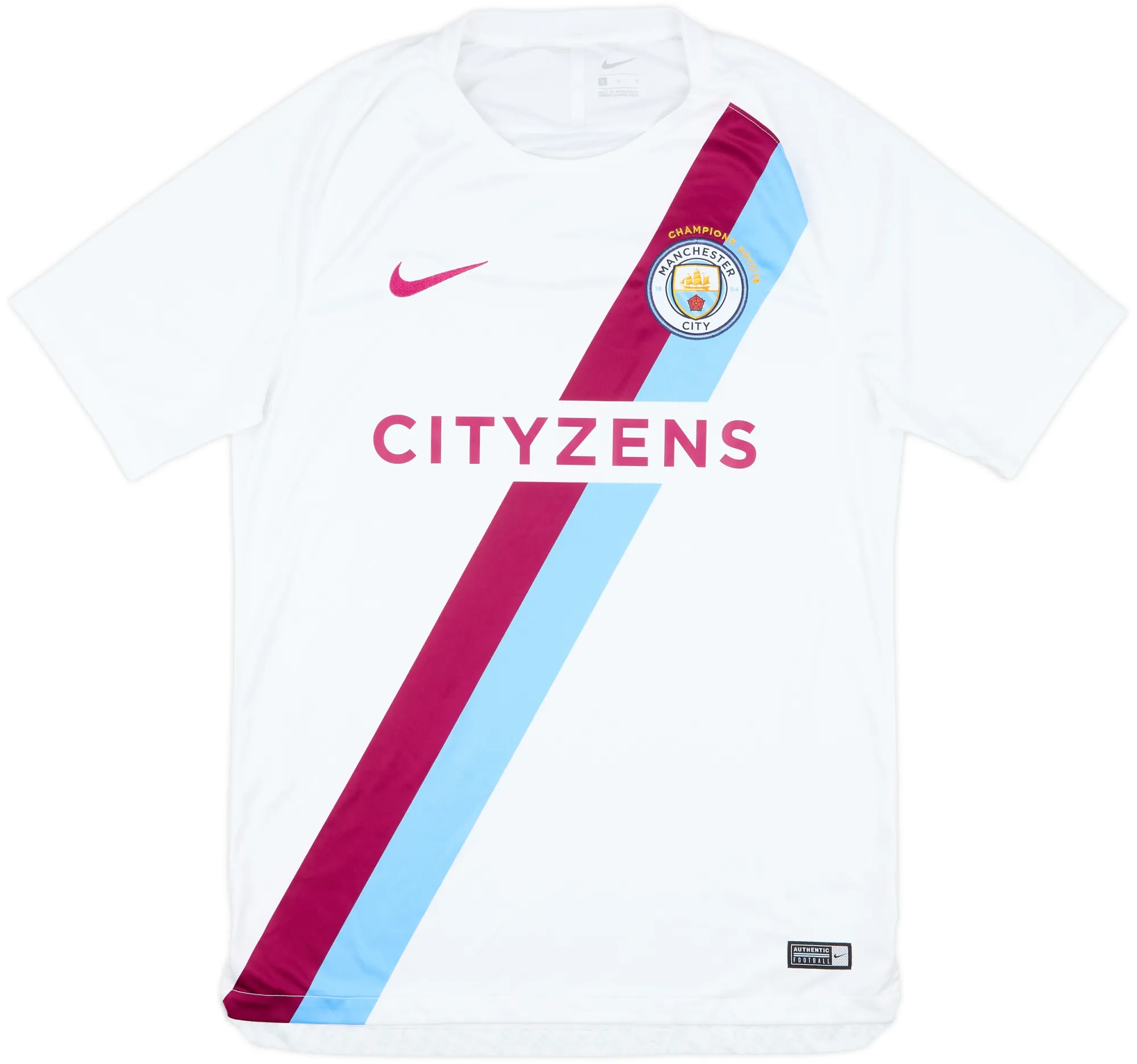 Nike Manchester City Mens SS Player Issue Home Shirt 2017/18