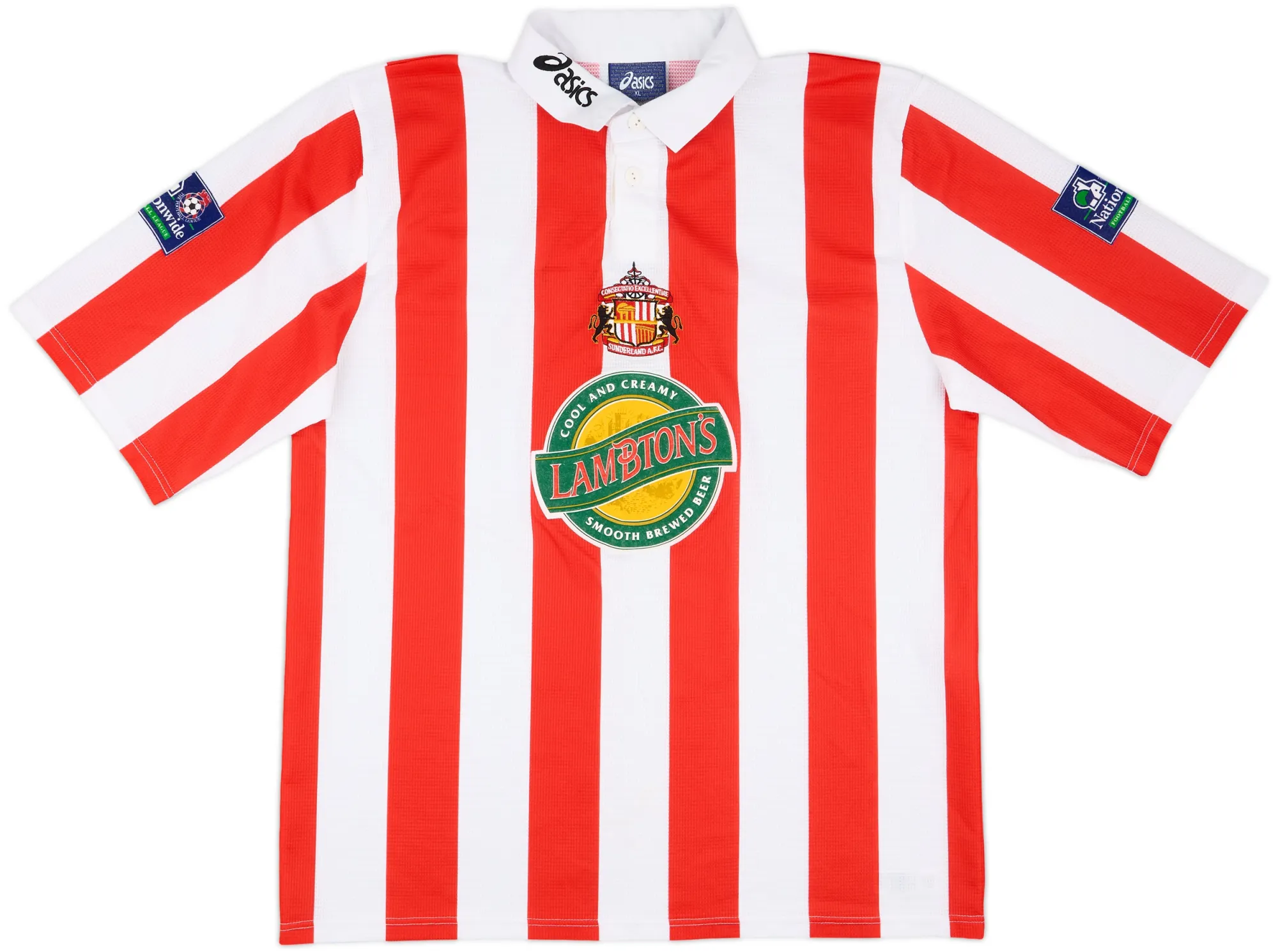 Asics Sunderland Mens SS Player Issue Home Shirt 1998/99