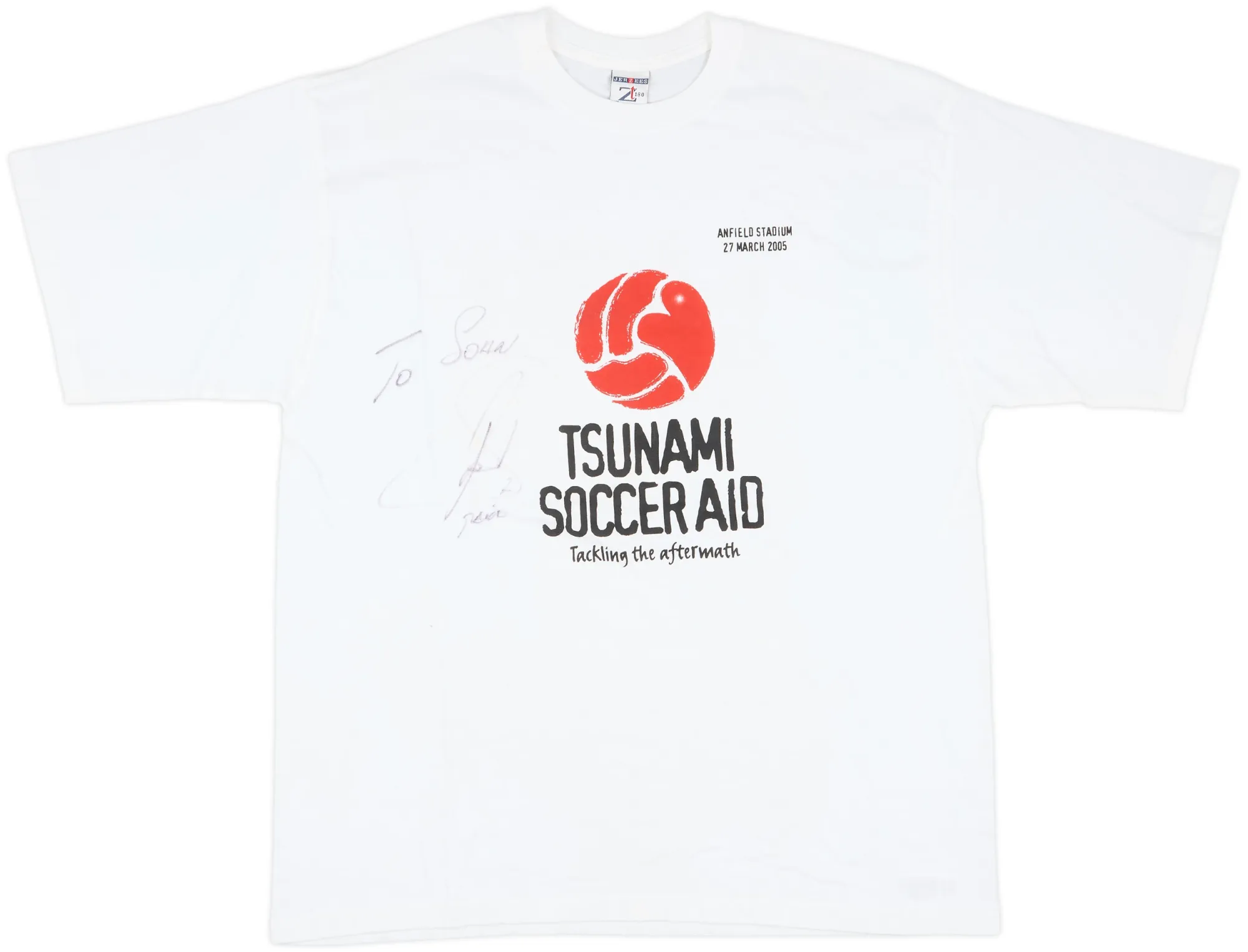 2005 Liverpool Tsunami Soccer Aid Signed Shirt - 8/10 - (XXL)