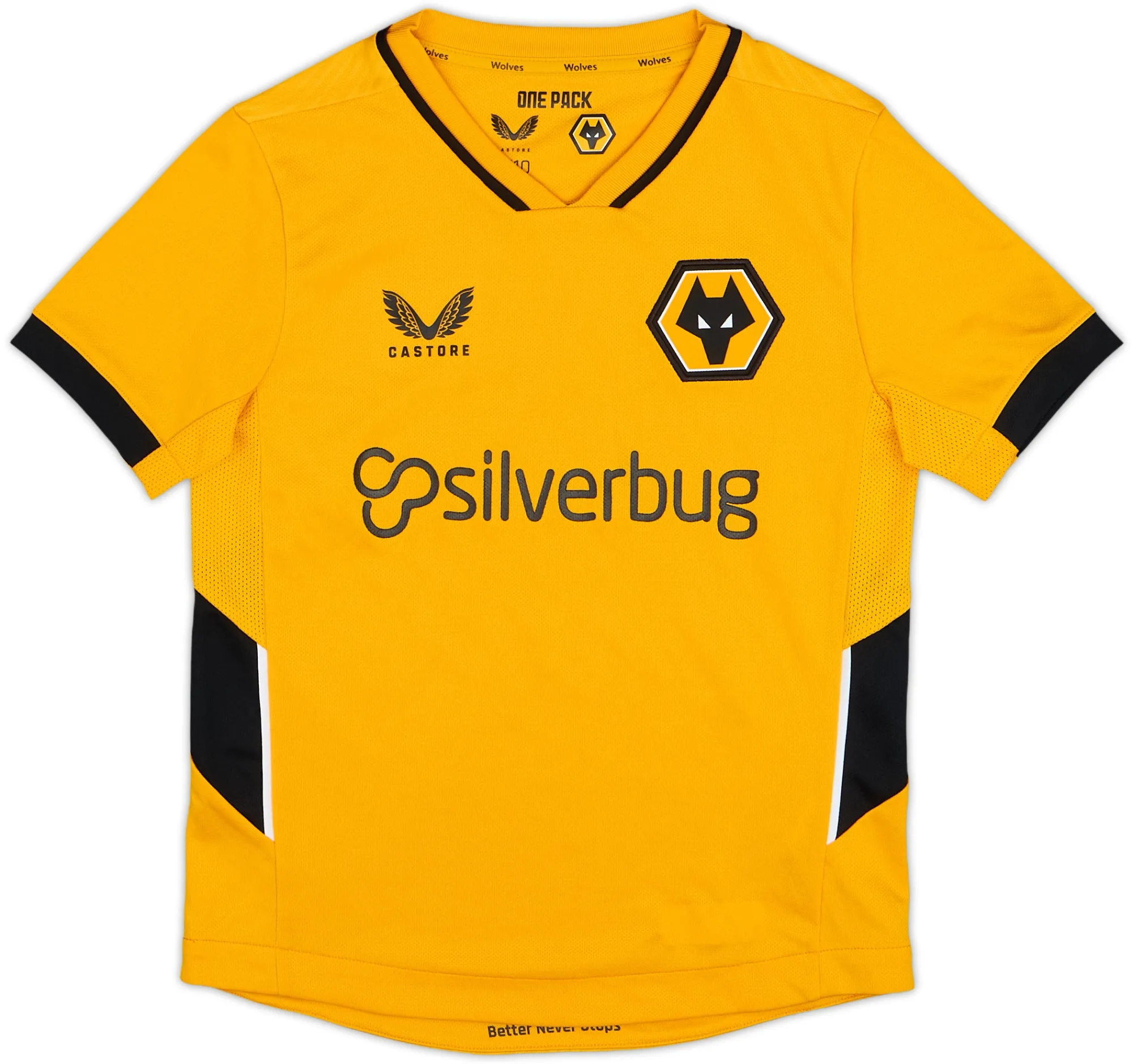 Castore Wolverhampton Wanderers Boys SS Home Shirt 2021/22