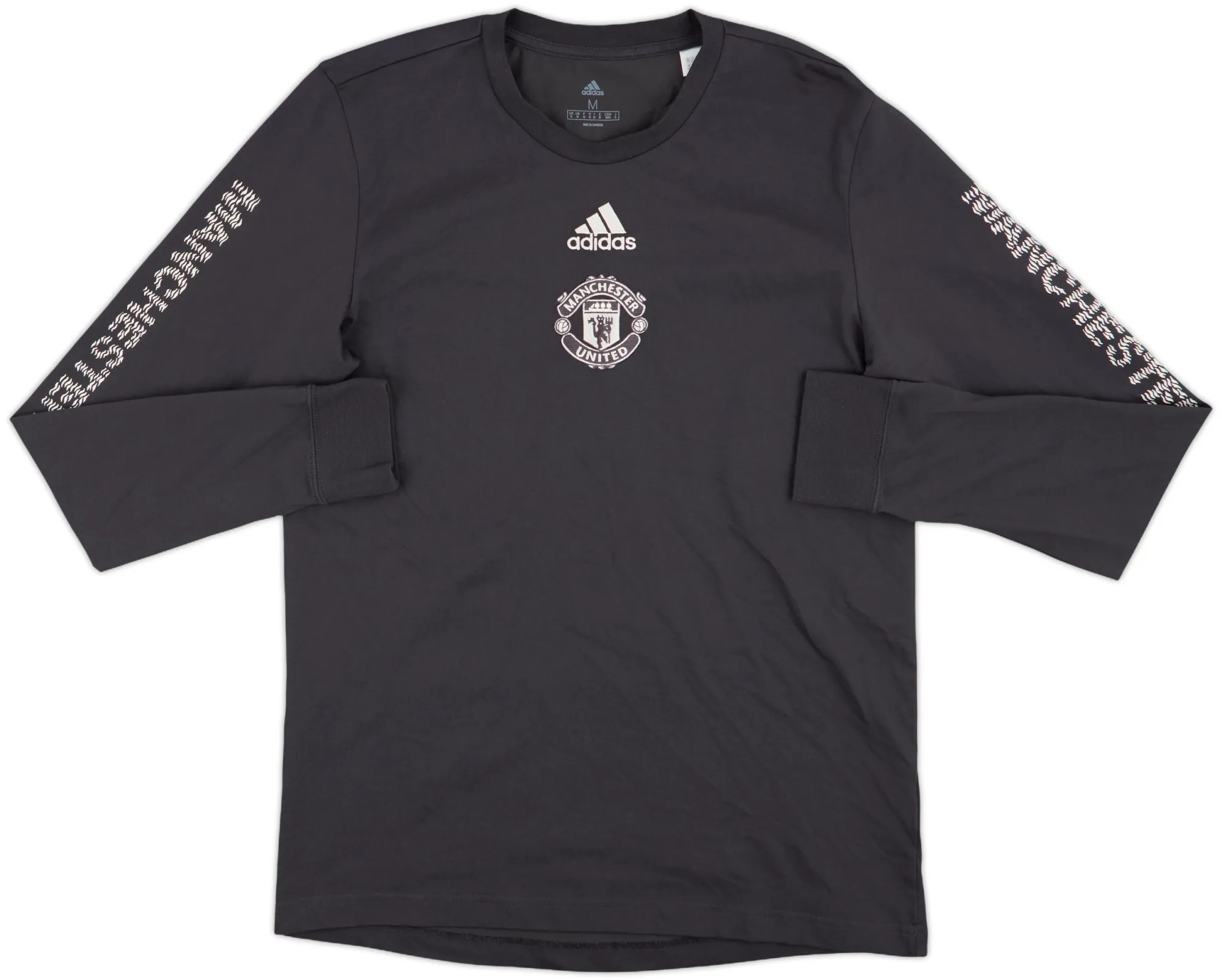 2020-21 Manchester United adidas L/S Cotton Tee - 9/10 - (M)