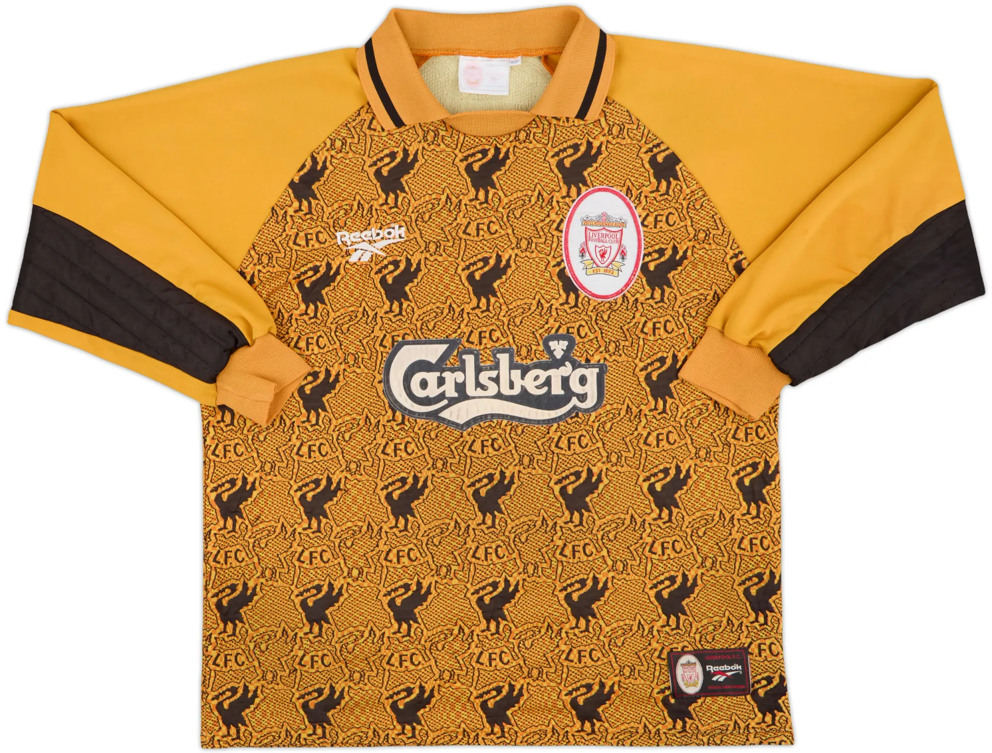 Reebok Liverpool Mens LS Goalkeeper Home Shirt 1996/97
