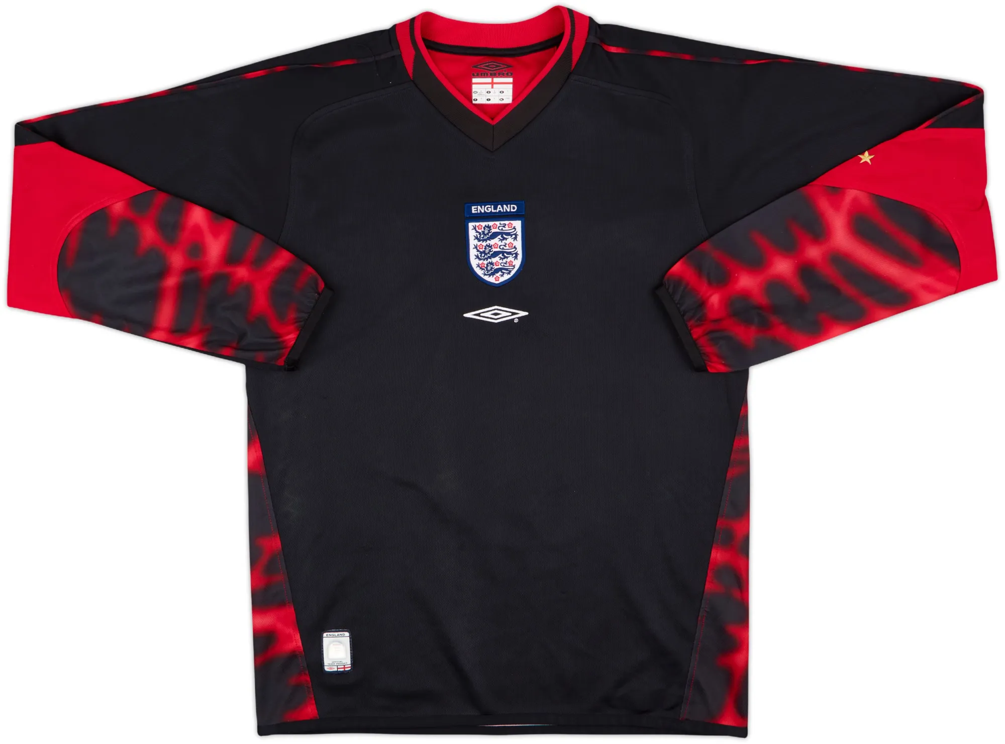 Umbro England Mens LS Goalkeeper Home Shirt 2002
