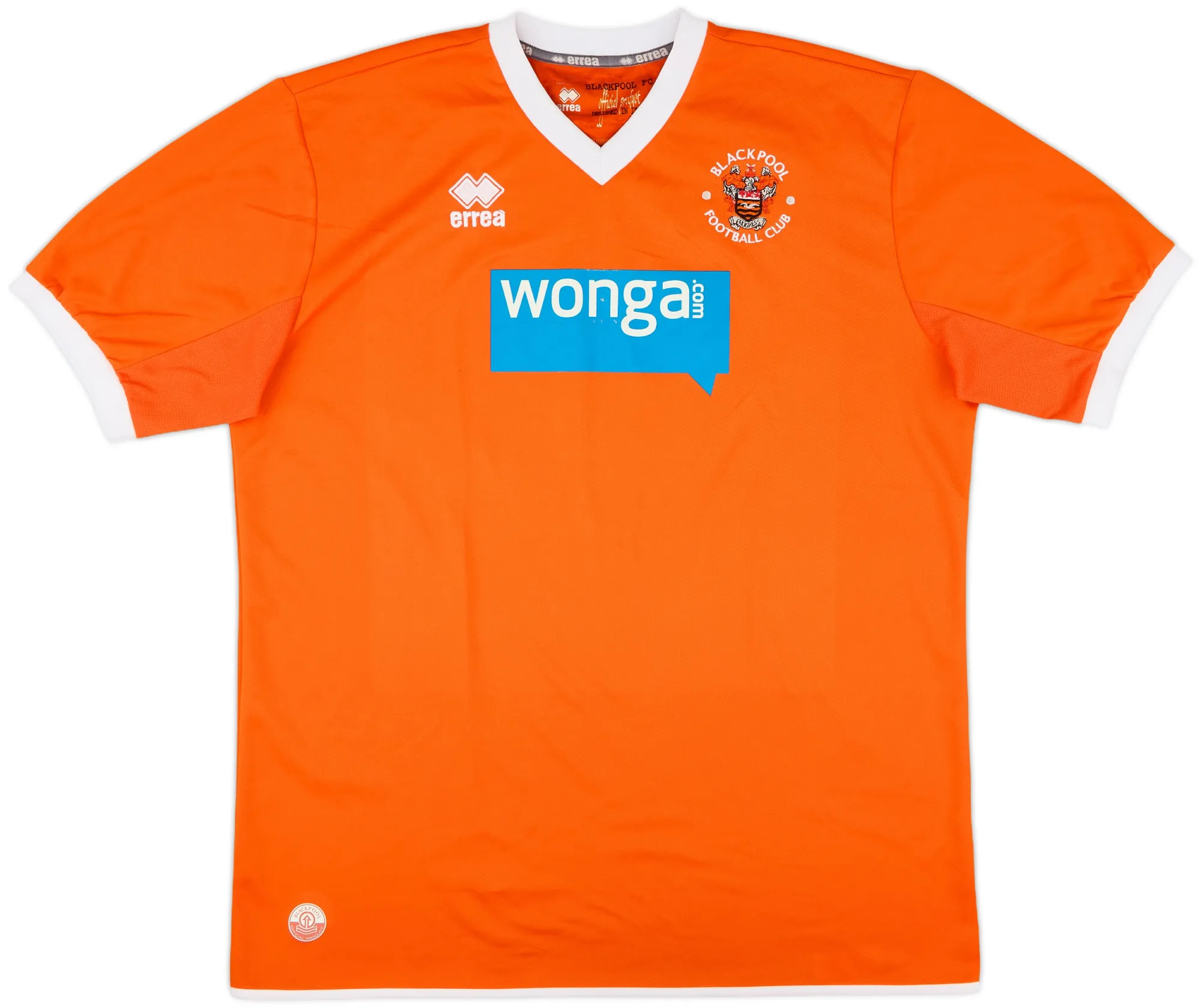 Errea Blackpool Mens SS Home Shirt 2013/15