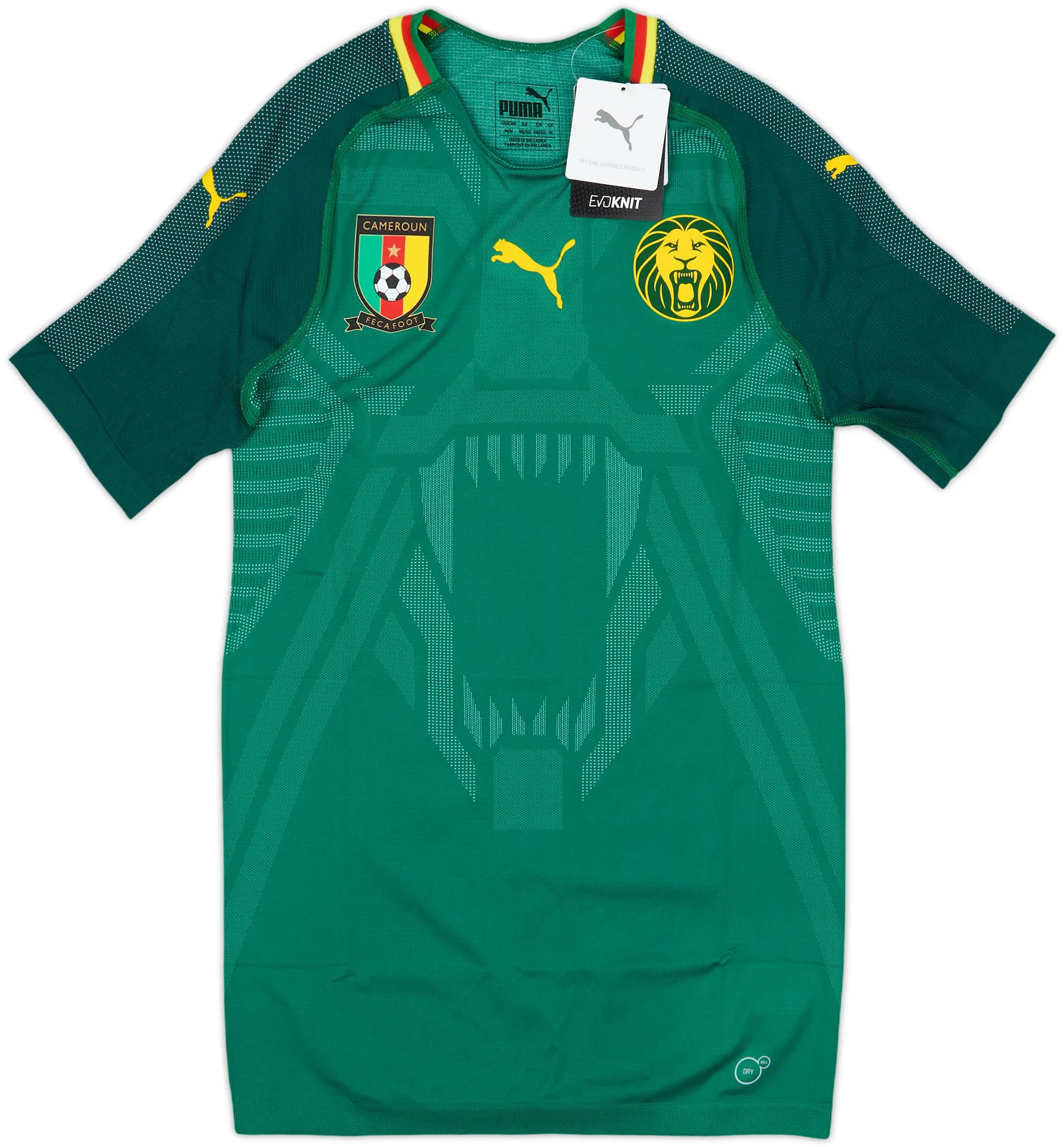 Puma Cameroon Mens SS Player Issue Home Shirt 2018