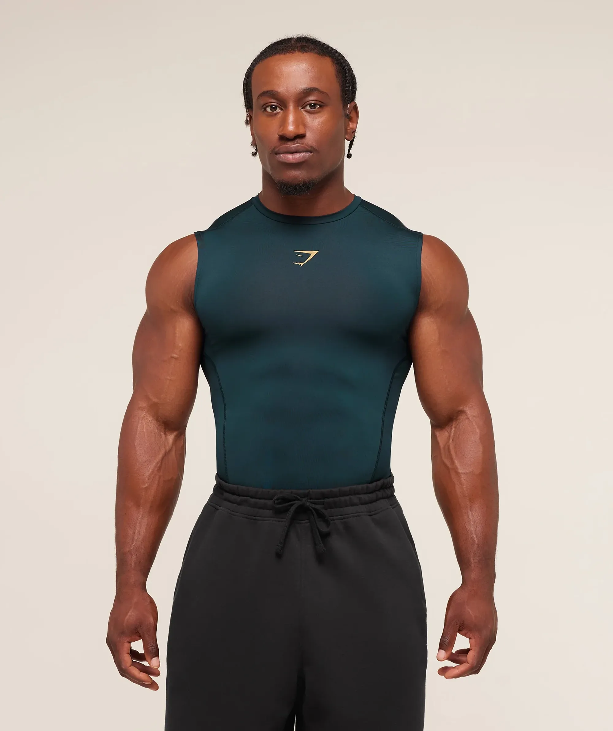  Element Baselayer Tank - Deep Petrol Blue/Sorbet Yellow