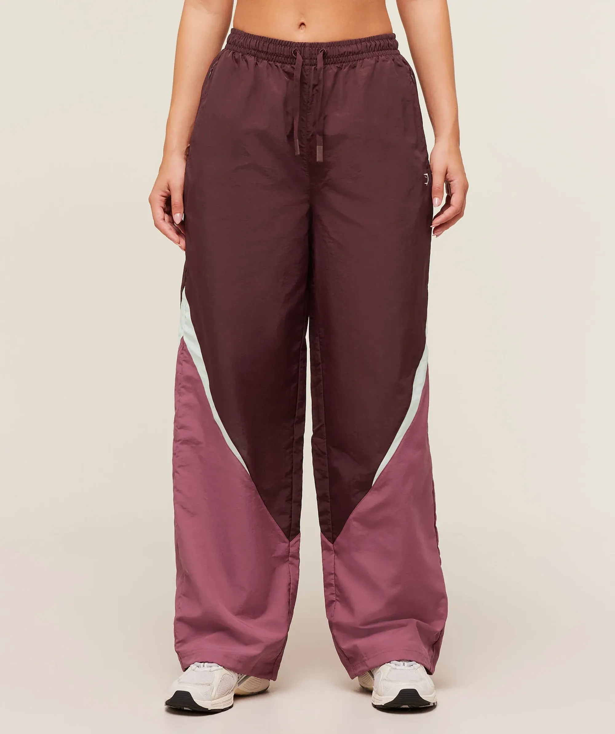  Contrast Track Pant - Rich Maroon/Reset Pink/Oat White