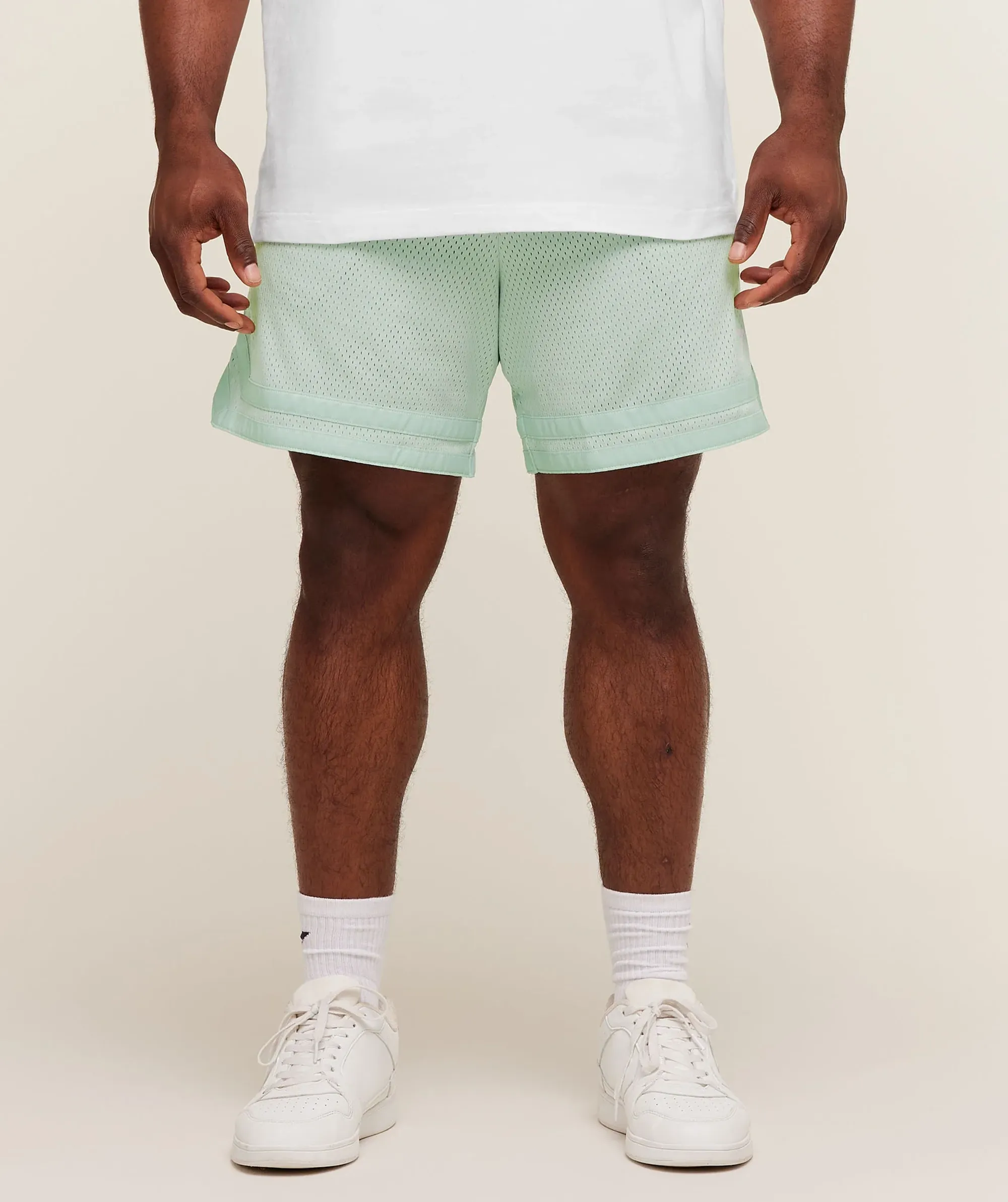  Varsity Mesh Shorts - Clay Green