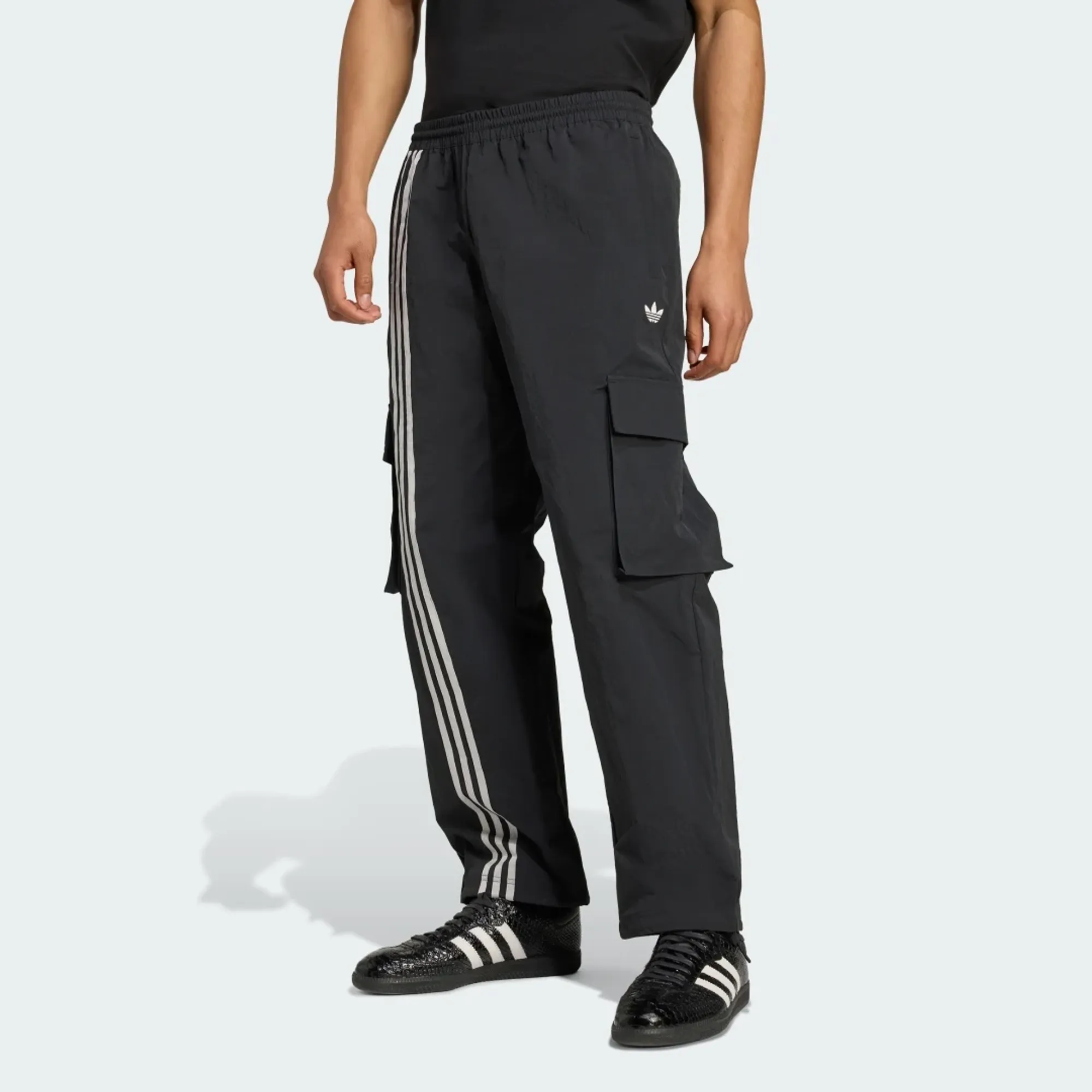 adidas Originals adidas Front Stripes Woven Cargo Tracksuit Bottoms
