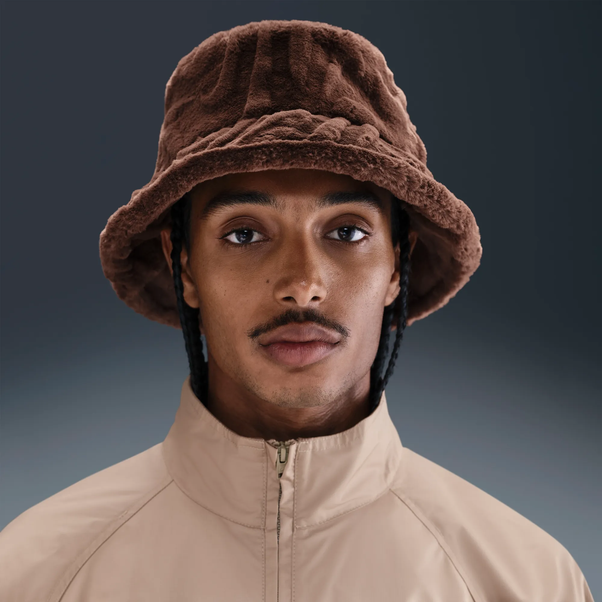 Nike Apex Faux Fur Bucket Hat - Brown - Polyester | HF7194-265