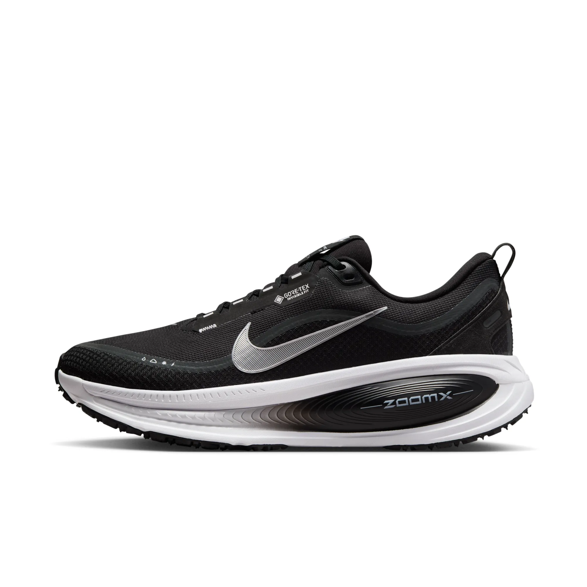 Nike Vomero 18 GORE-TEX Men's Waterproof Road Running Shoes with Reflective Design Accents - Black