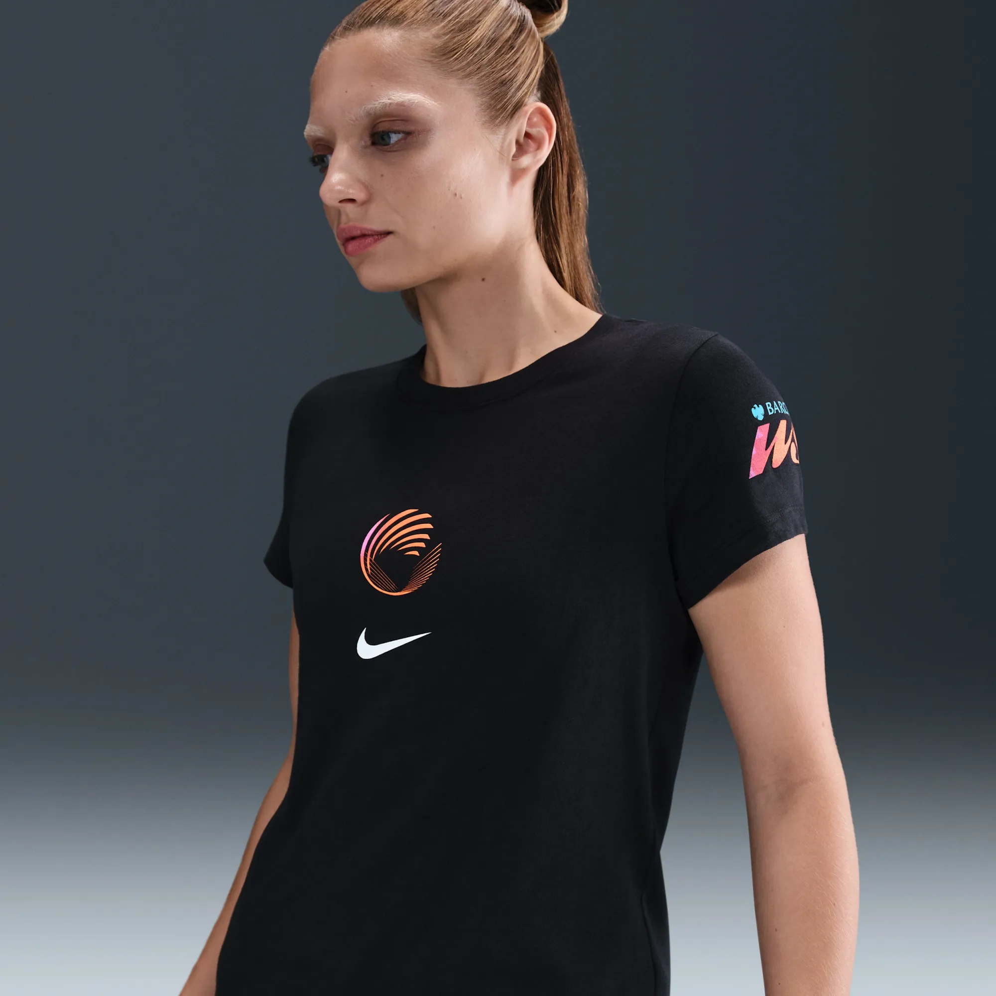WSL Women's Nike Football T-Shirt - Black - Cotton