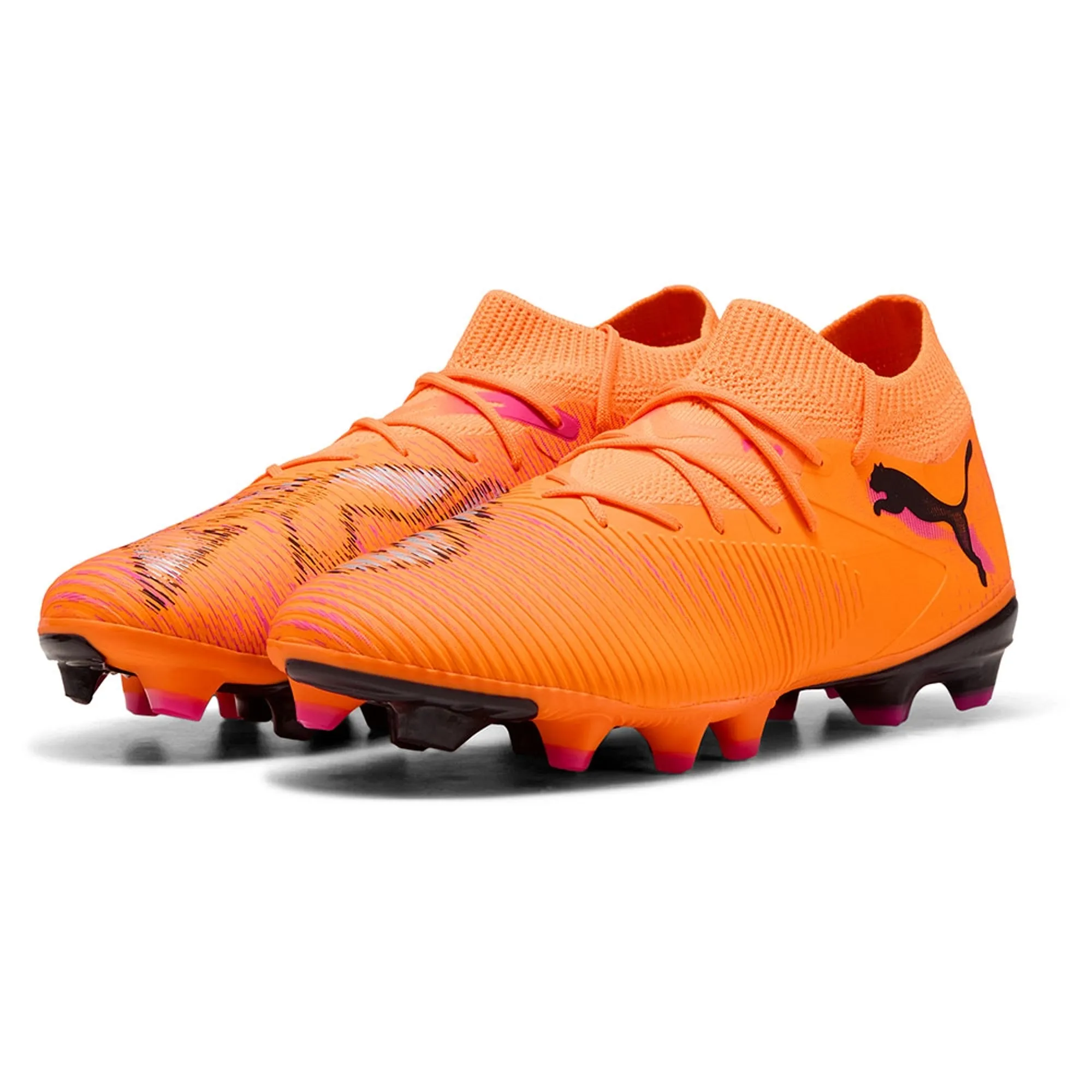 PUMA Future 8 Match FG/AG Football Boots Unisex, Heat Fire/Black/Ravish