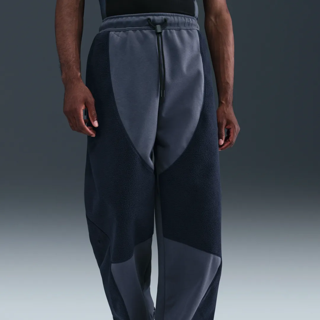 Nike Tech Boreas Men's Knit Open-Hem Trousers Blue Cotton