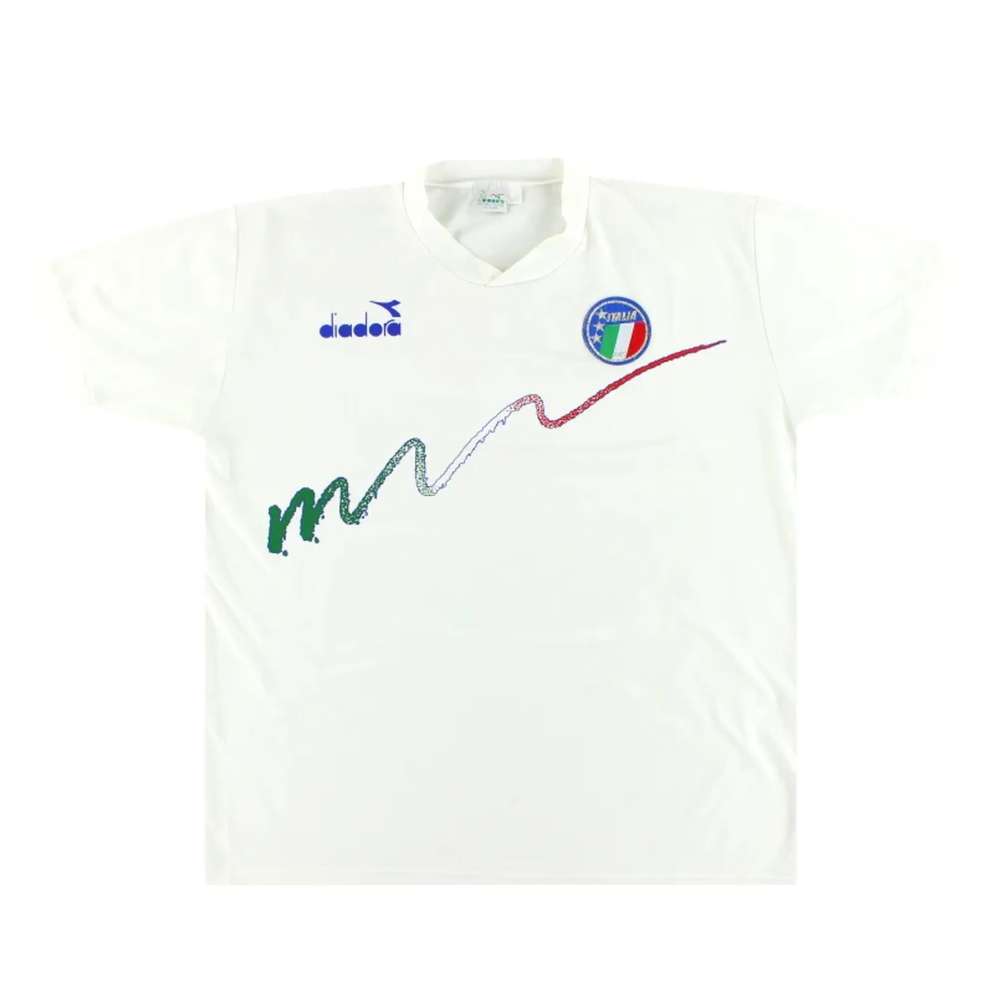 1993-94 Italy Diadora Training Shirt XL - Italy / Excellent 
