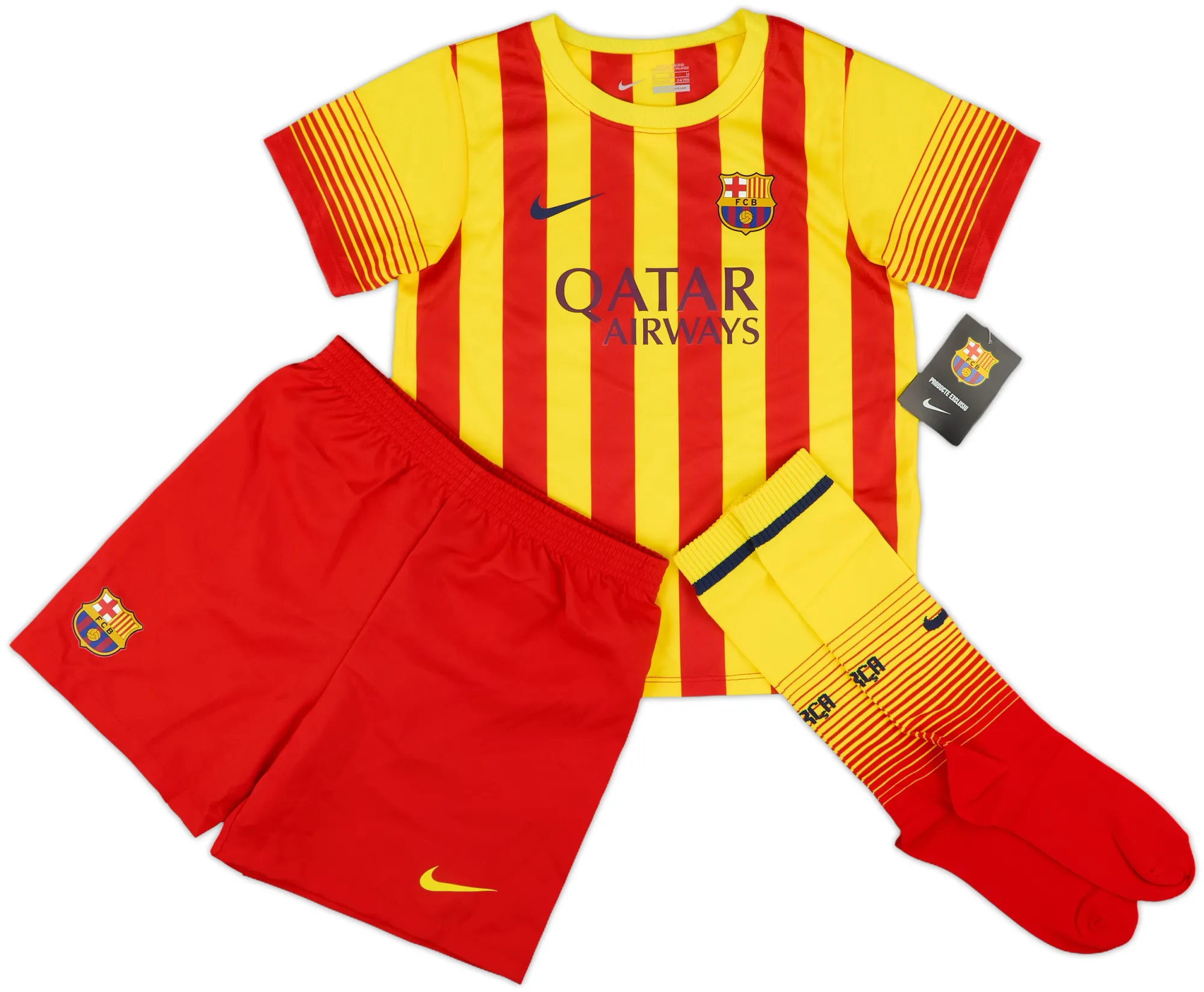 Nike Barcelona Mens SS Away Mini Kit 2013/15