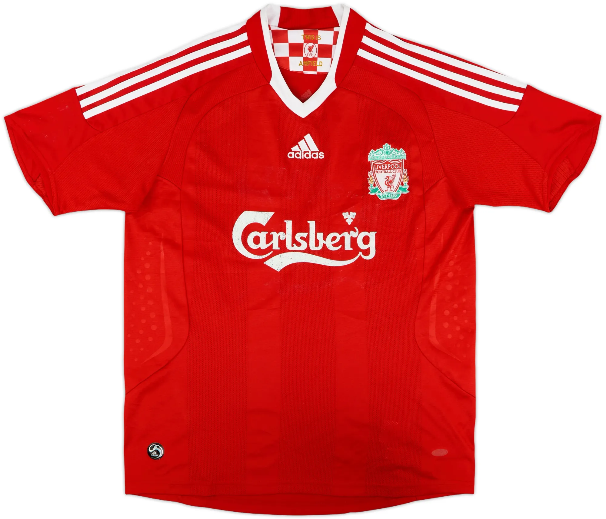 adidas Liverpool Mens SS Home Shirt 2008/10