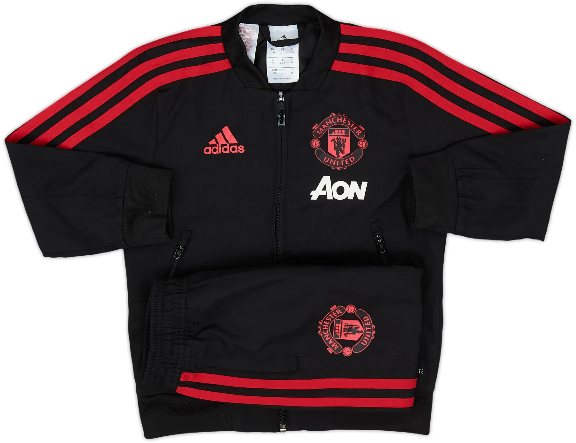 2018-19 Manchester United adidas Tracksuit - 8/10 - (2-3 Years)