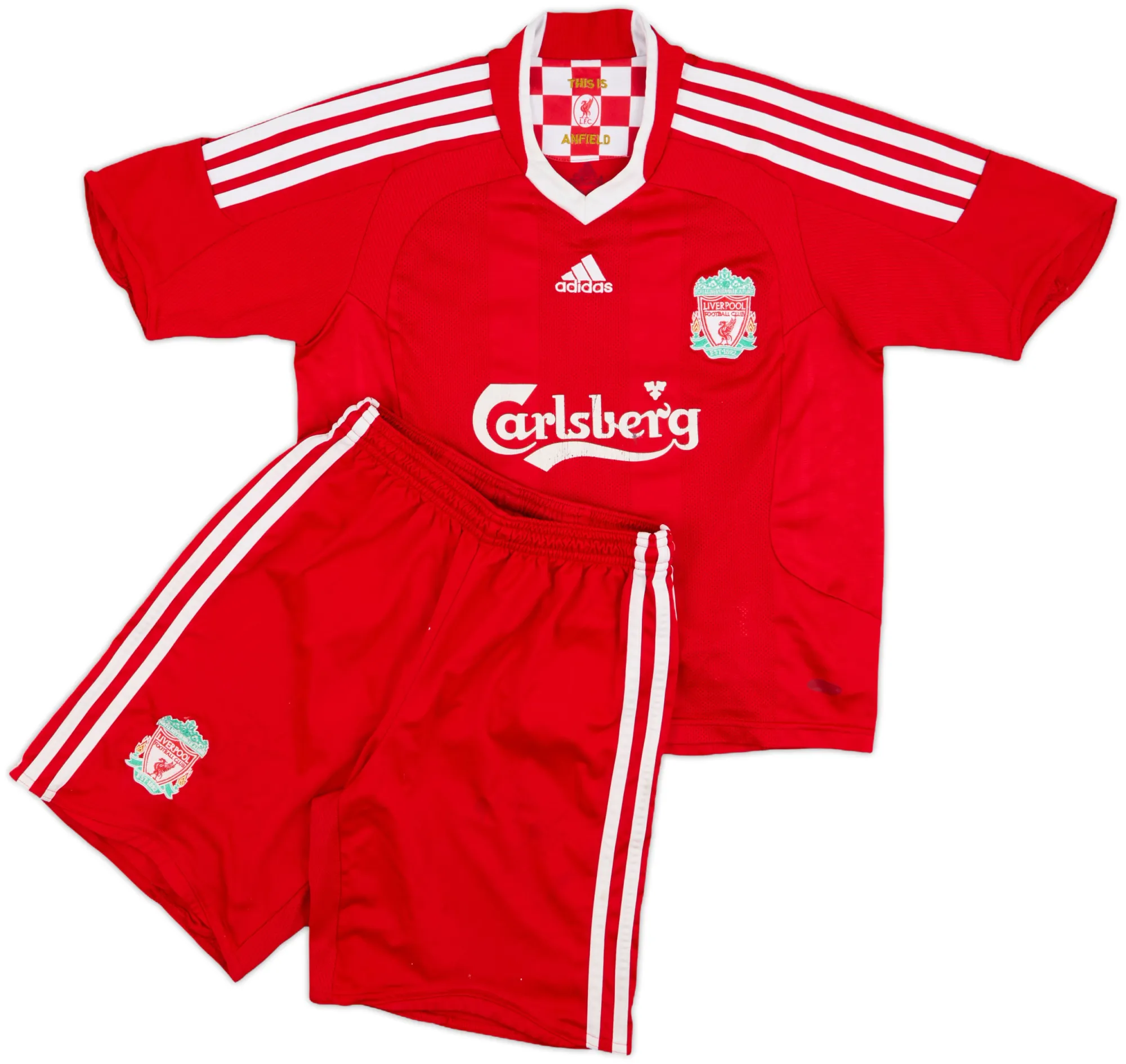 adidas Liverpool Boys SS Home Mini Kit 2008/10